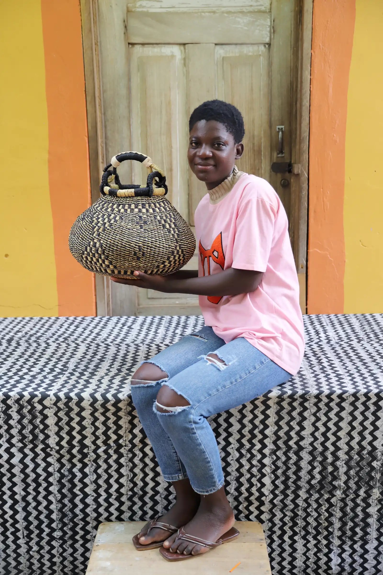 Pot Storage Basket (Small) by Assibi Nsohbillah