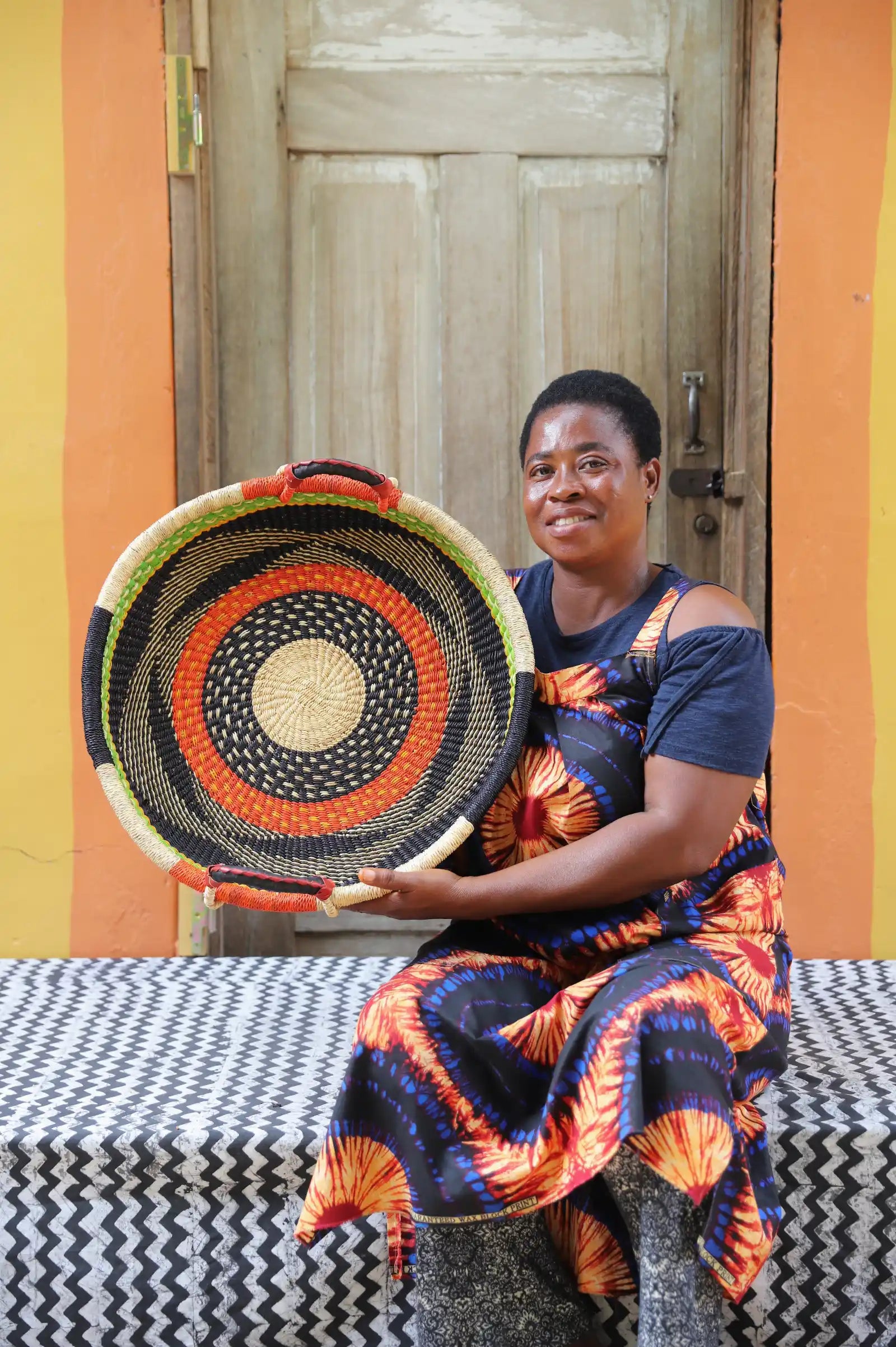 Woven Tray Wall Décor (Double Weave) (small) by Agnes Azure