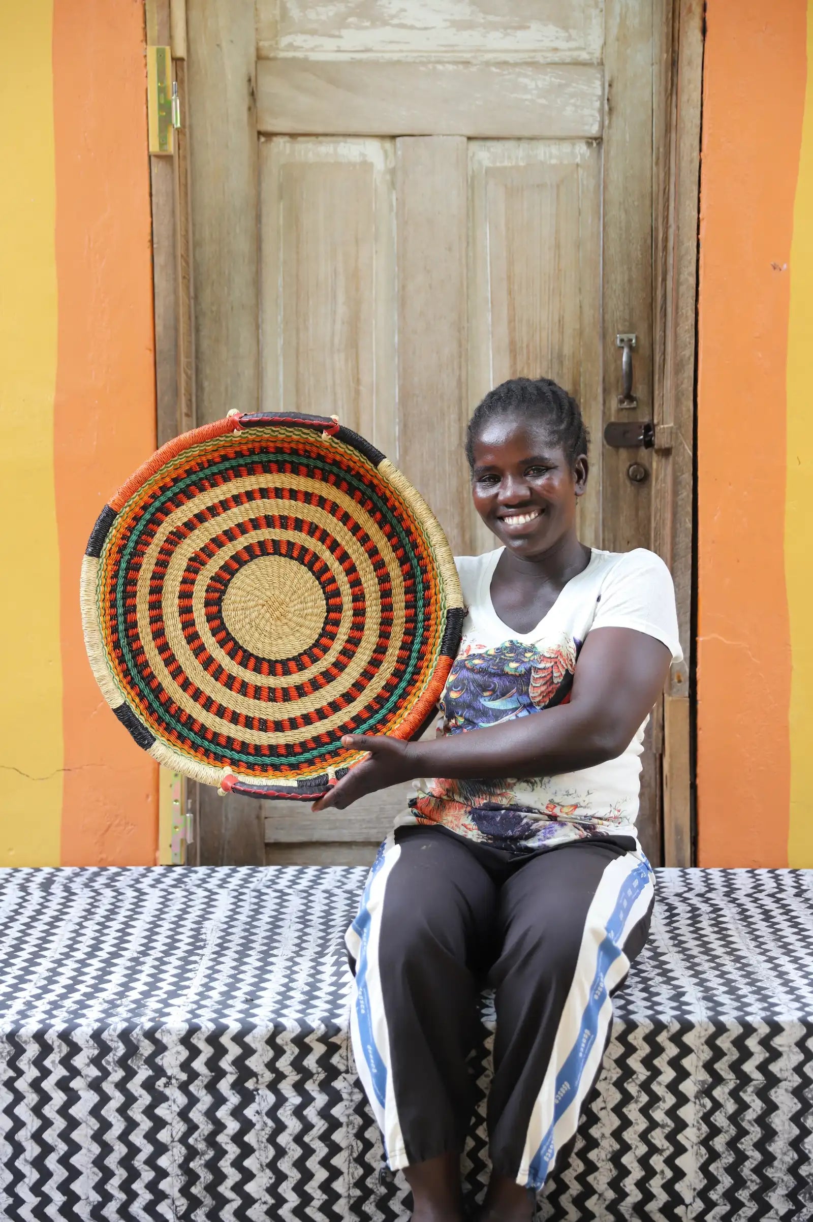 Woven Tray Wall Décor (Double Weave) (small) by Alahere Abentara