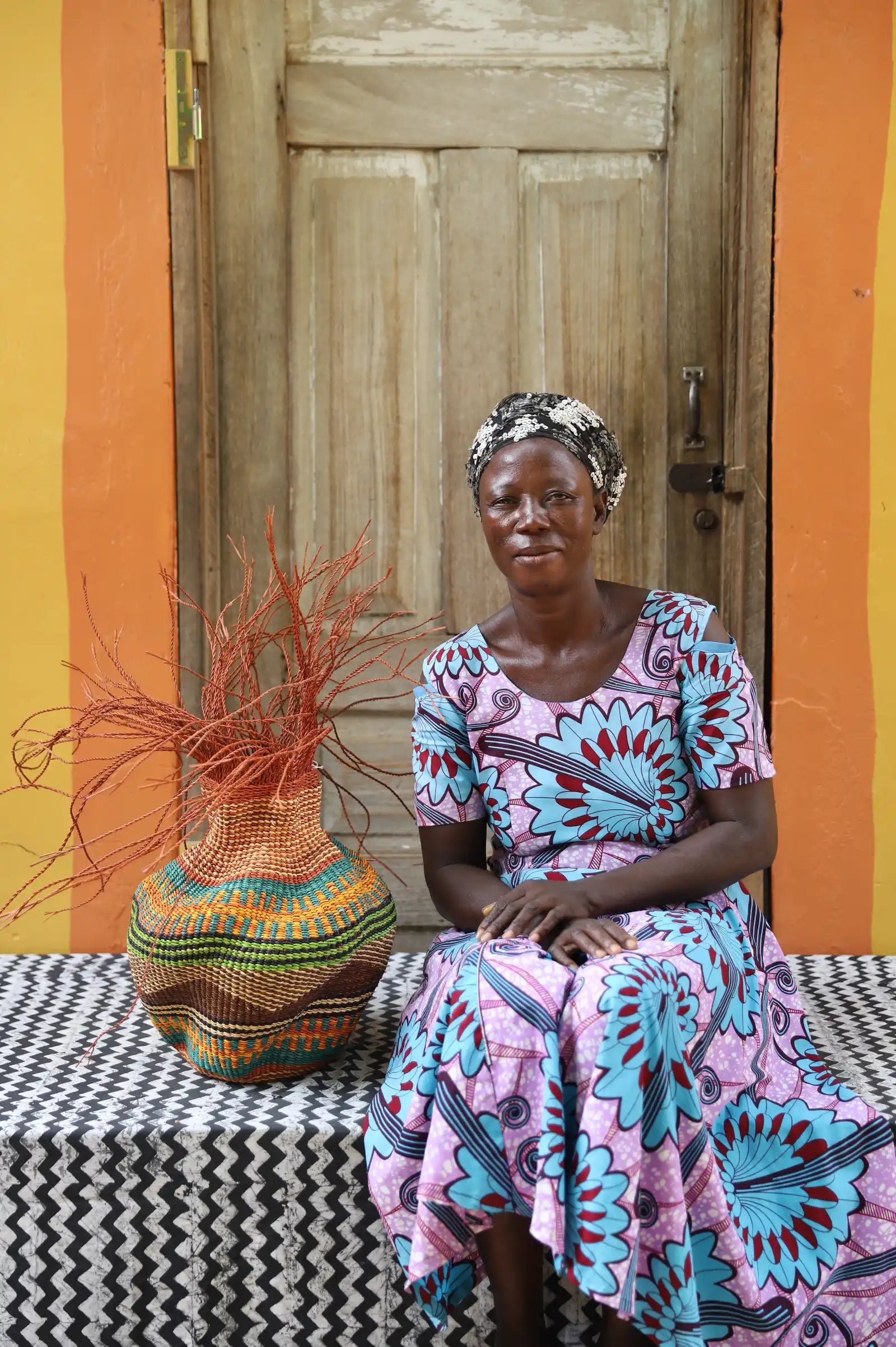 Tua-Tia (Baobab Tree) Art Basket (Tiny) by Babie Avaala
