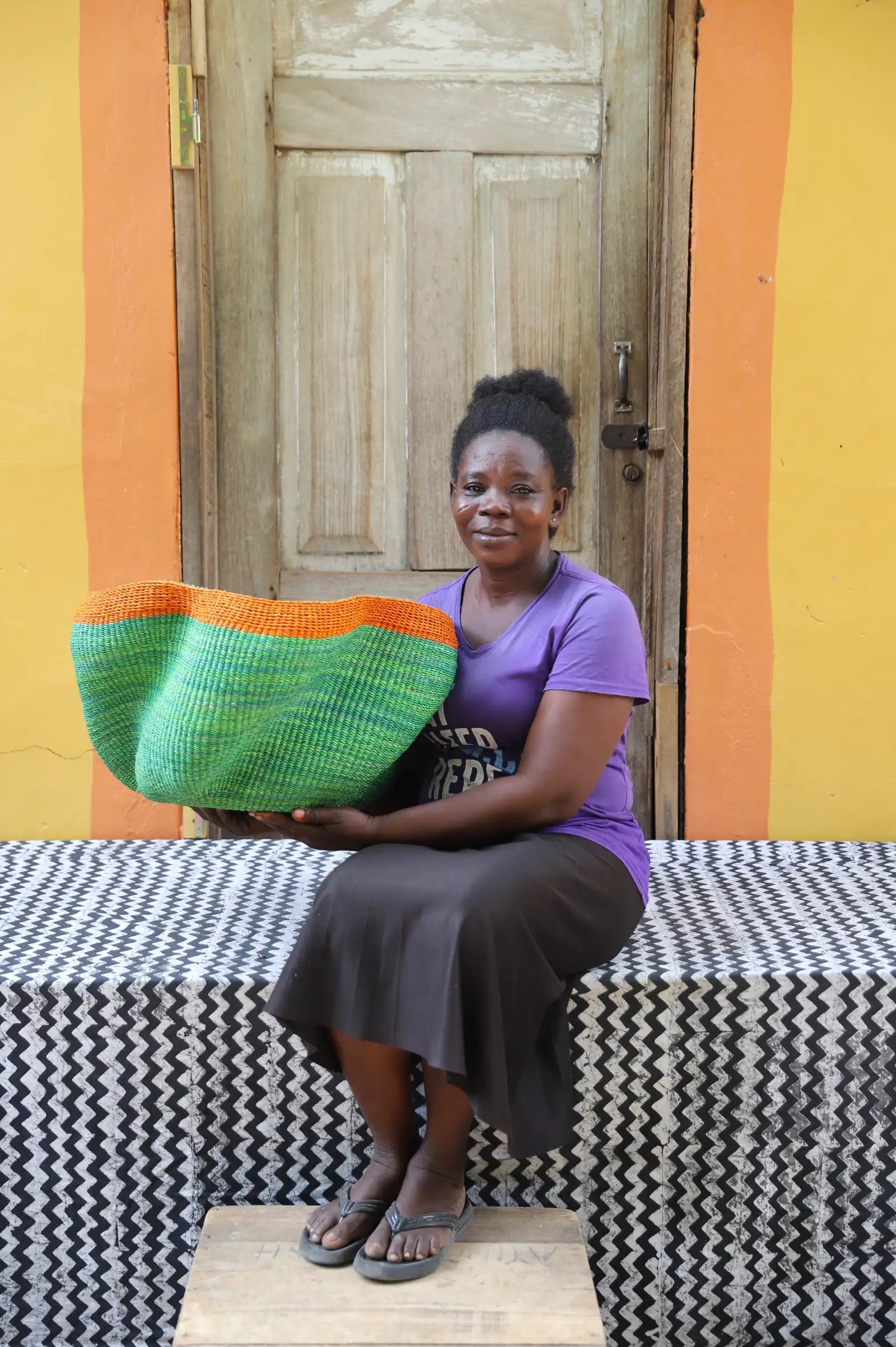 Pakurigo Wave Home  Décor Basket (Large) by Cynthia Ayine