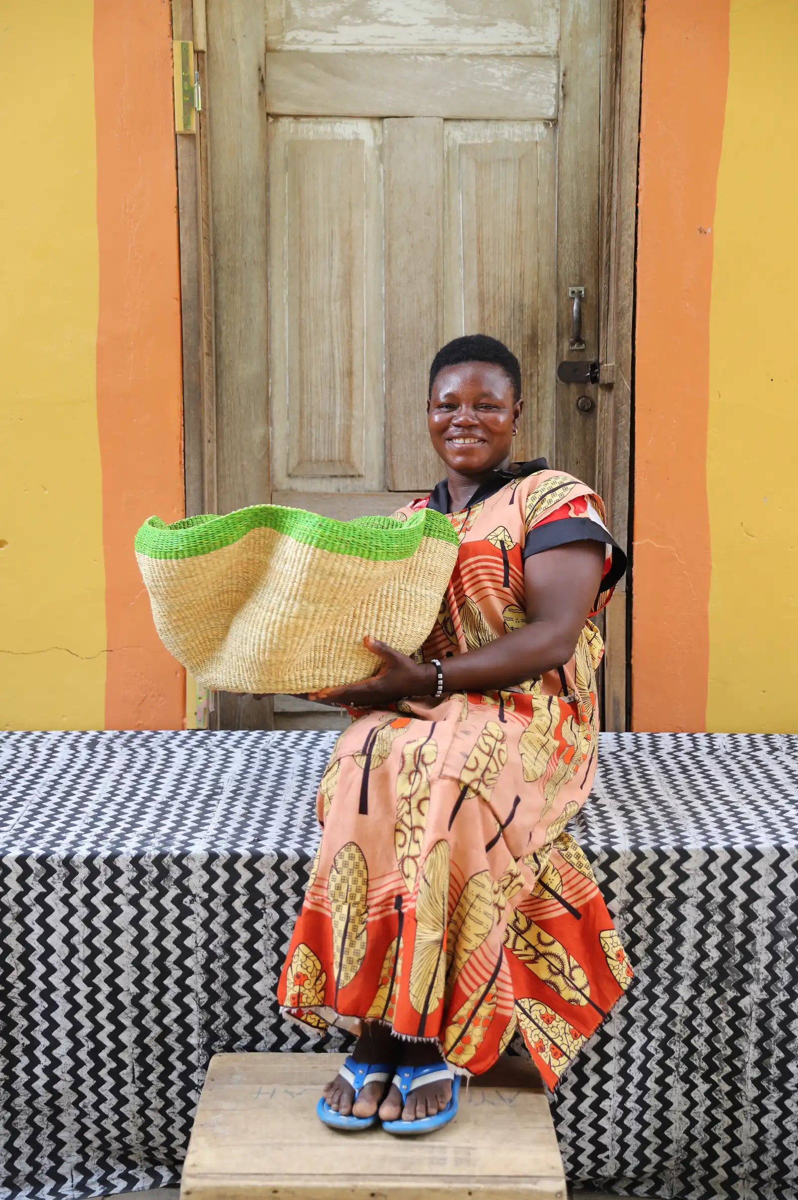 Pakurigo Wave Home  Décor Basket (Large) by Asukebillah Talata