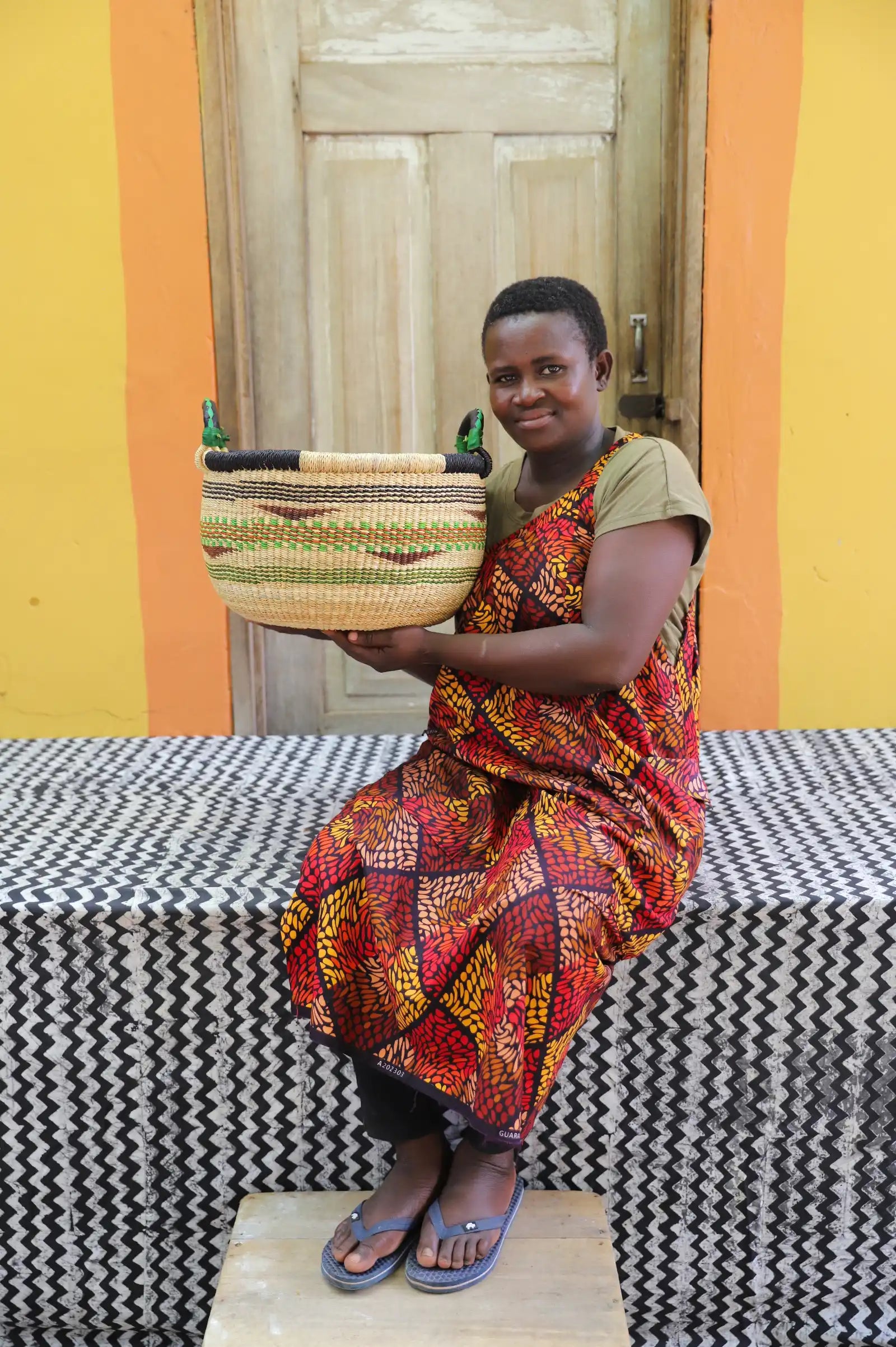 Gbenka Storage Basket (Medium) by Ida Adigvom