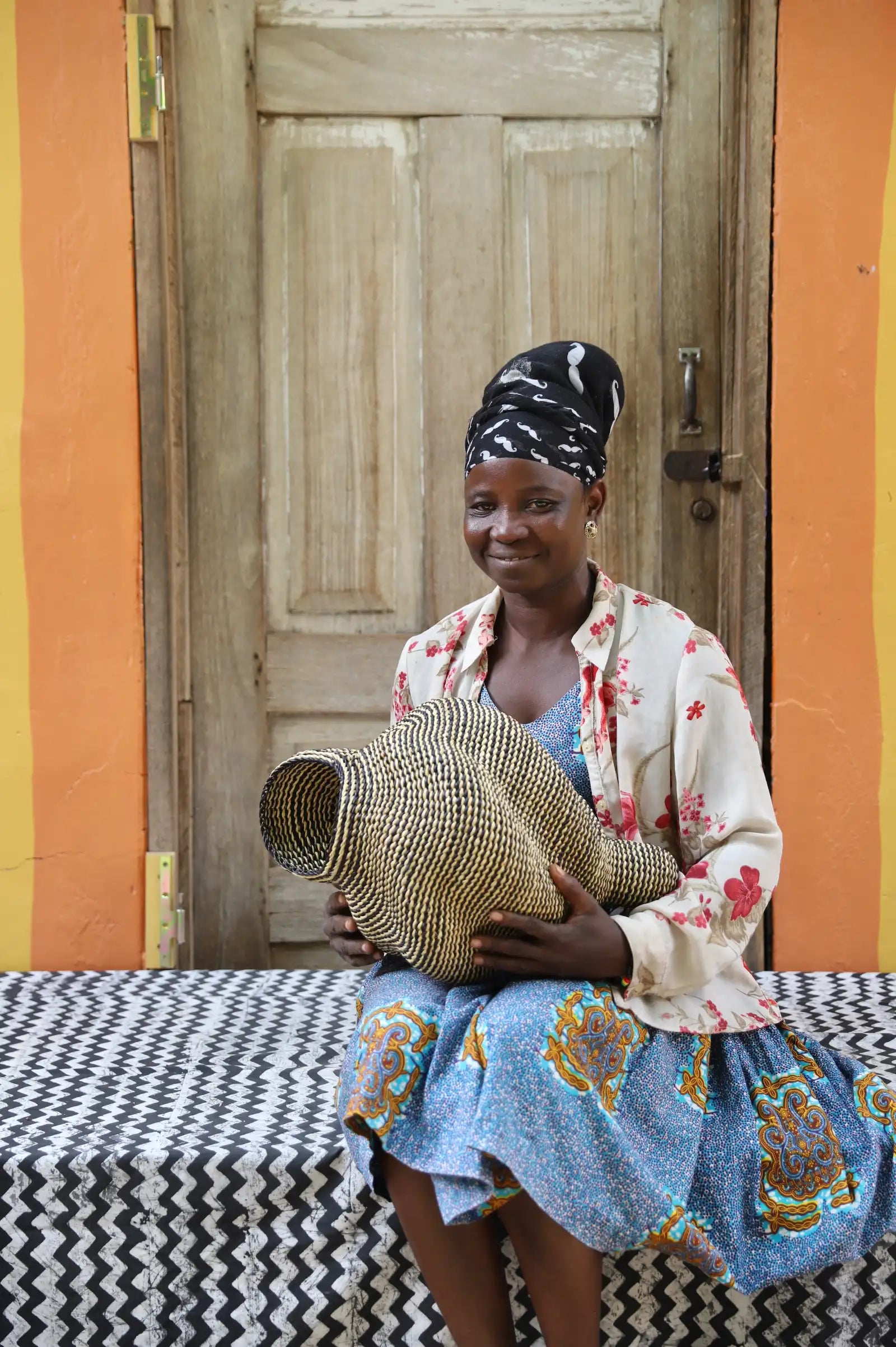 Conch (Katayeli -Tia) Art Basket (Small) by Apokumah Nsoh