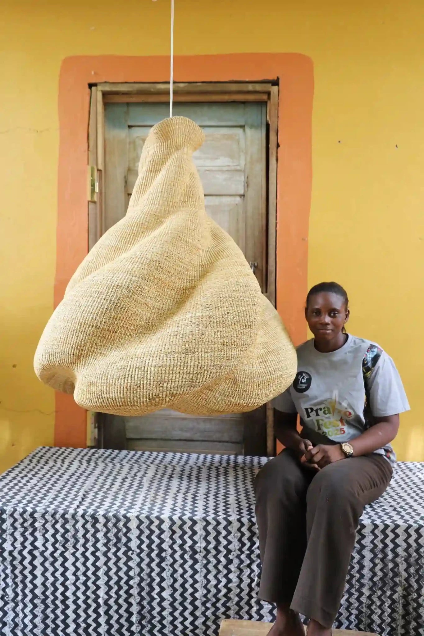 Orion Pendant Lampshade (Large) - The Baba Tree Basket Company