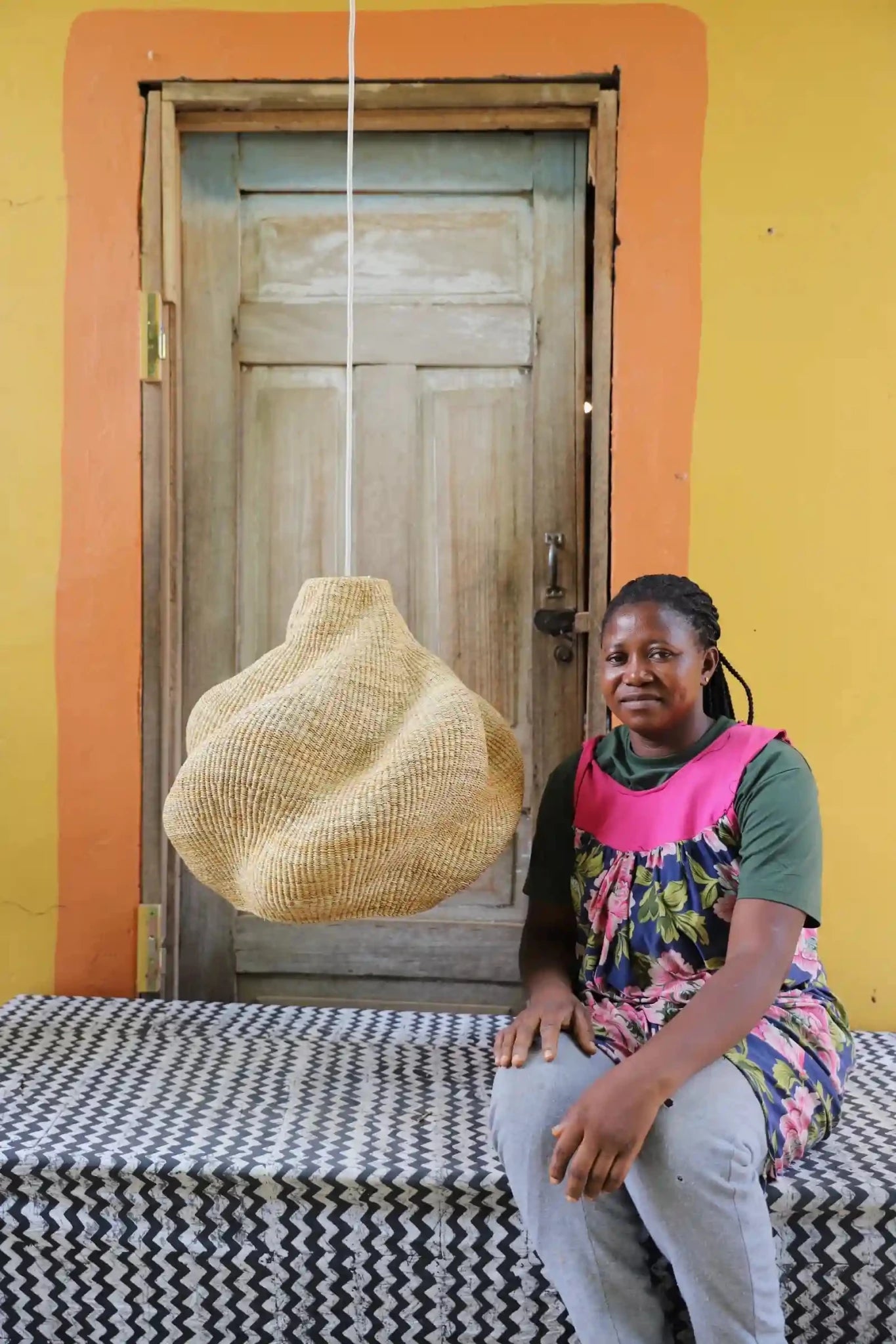 Woven Cloud Lampshade - The Baba Tree Basket Company