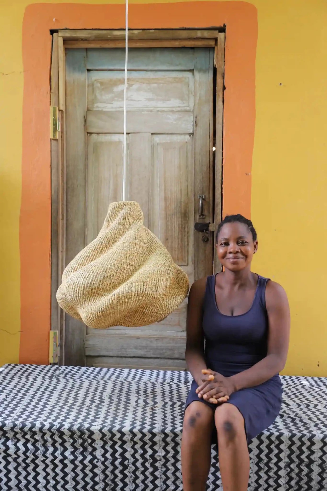Woven Cloud Lampshade - The Baba Tree Basket Company