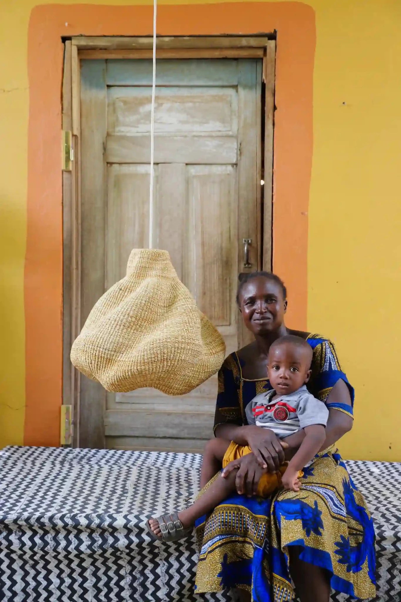 Woven Cloud Lampshade - The Baba Tree Basket Company