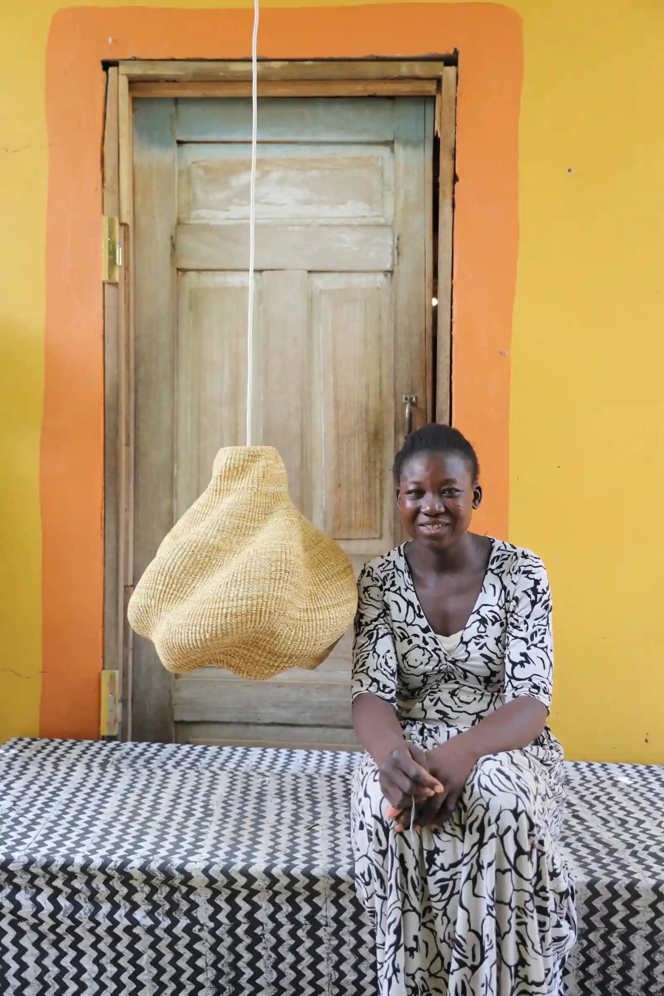 Woven Cloud Lampshade - The Baba Tree Basket Company