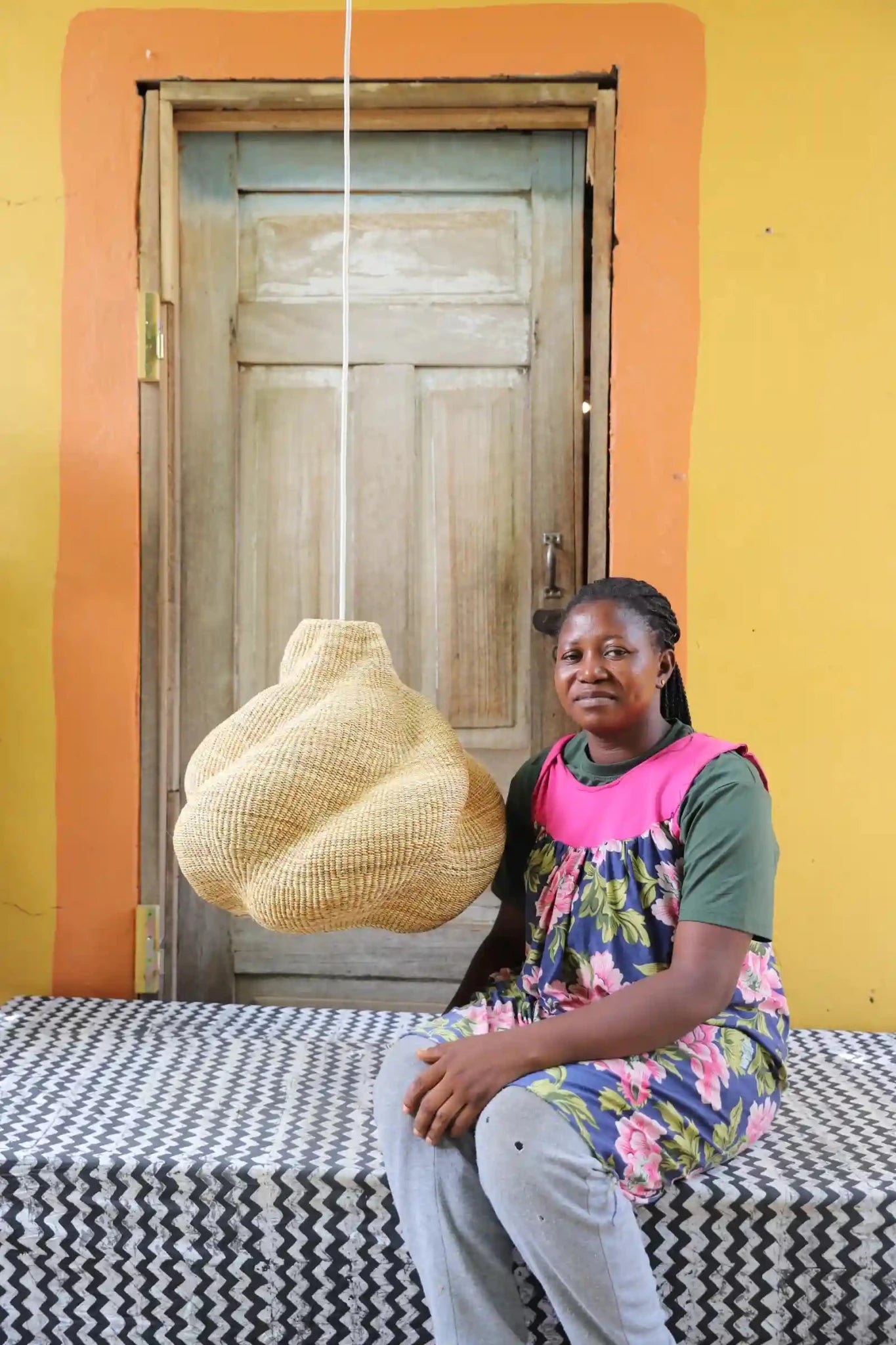 Woven Cloud Lampshade - The Baba Tree Basket Company
