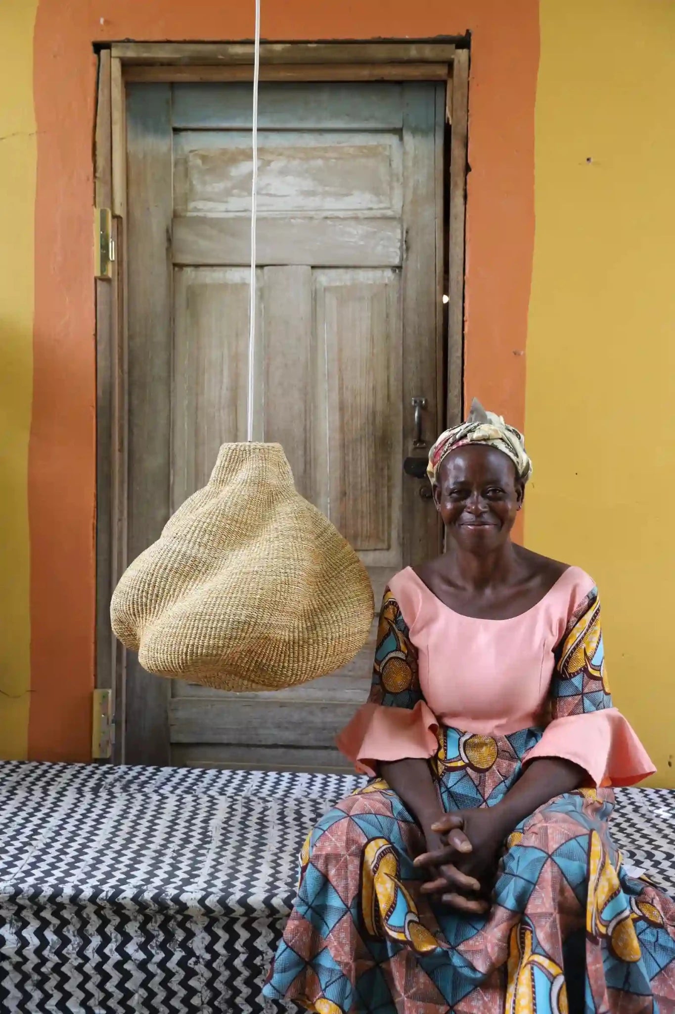 Woven Cloud Lampshade - The Baba Tree Basket Company