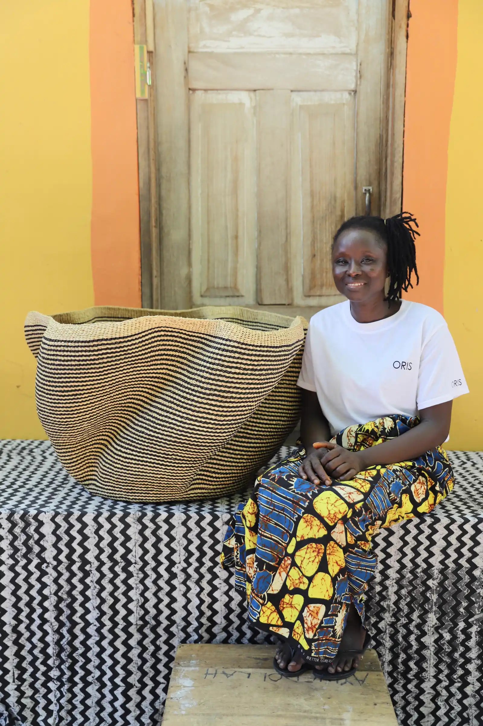 Giant Wave Art Basket by Ndita Agobka