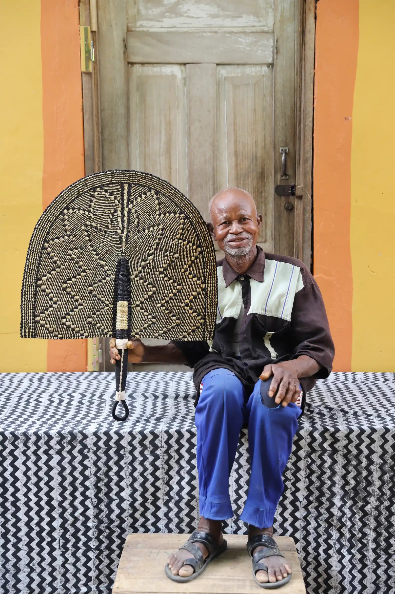 Naba Penga Wall Dècor Fan by Ndene Ayamga