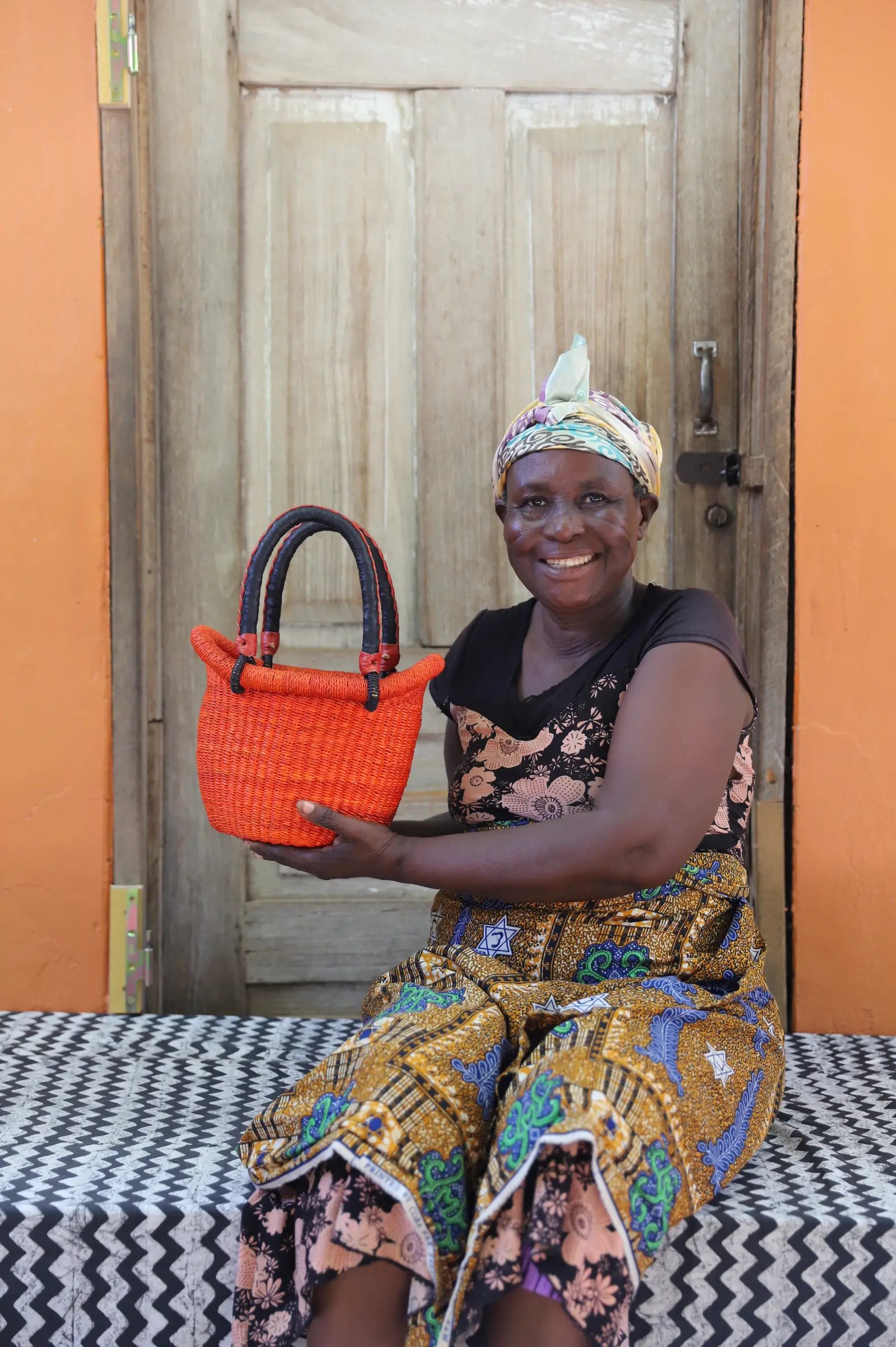 Nyariga Dip Dyed Basket (Tiny) by Apokira Akolgo