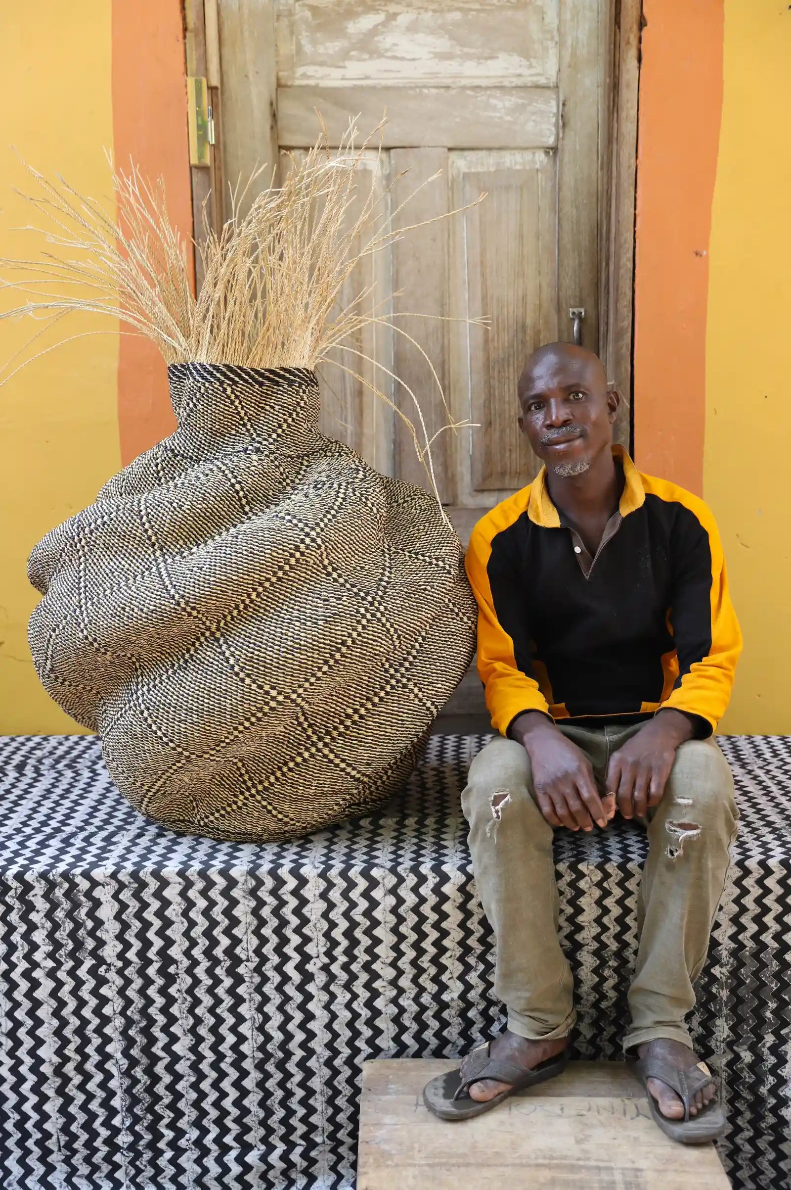 Tua-Tia (Baobab Tree) Art Basket (Large) by Ayine  Atiah