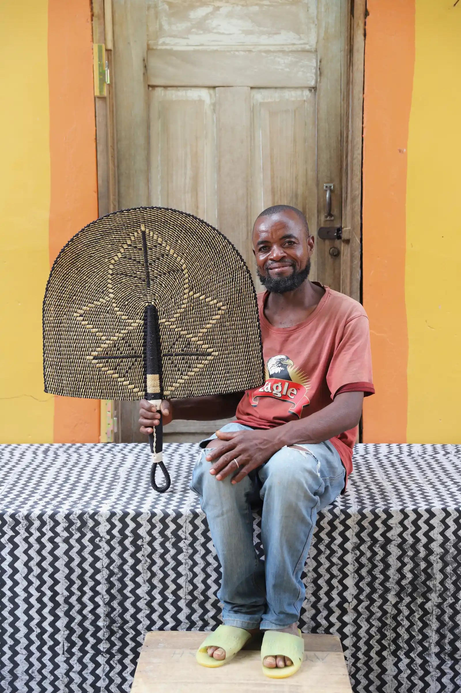 Naba Penga Wall Dècor Fan by Kwesi Apana