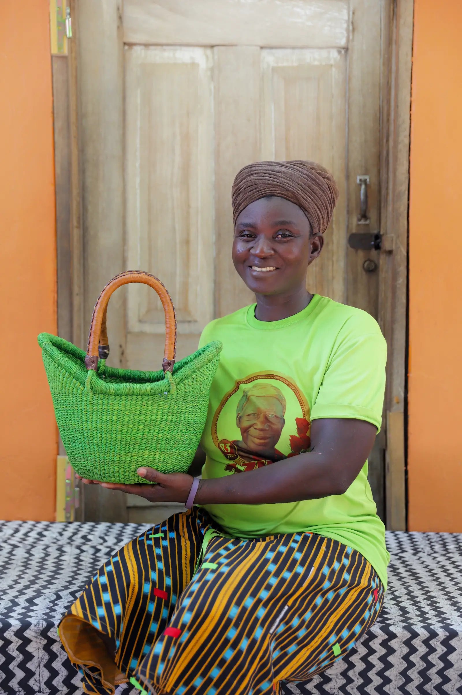 Nyariga Dip Dyed Basket (Tiny) by Asigbire Apogbire