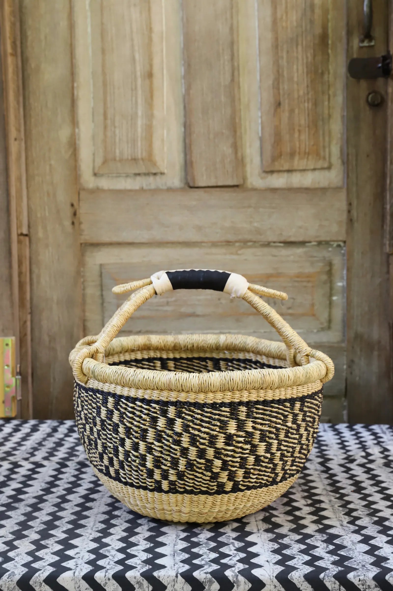 Round Shopping  Basket (Small) by Martha 