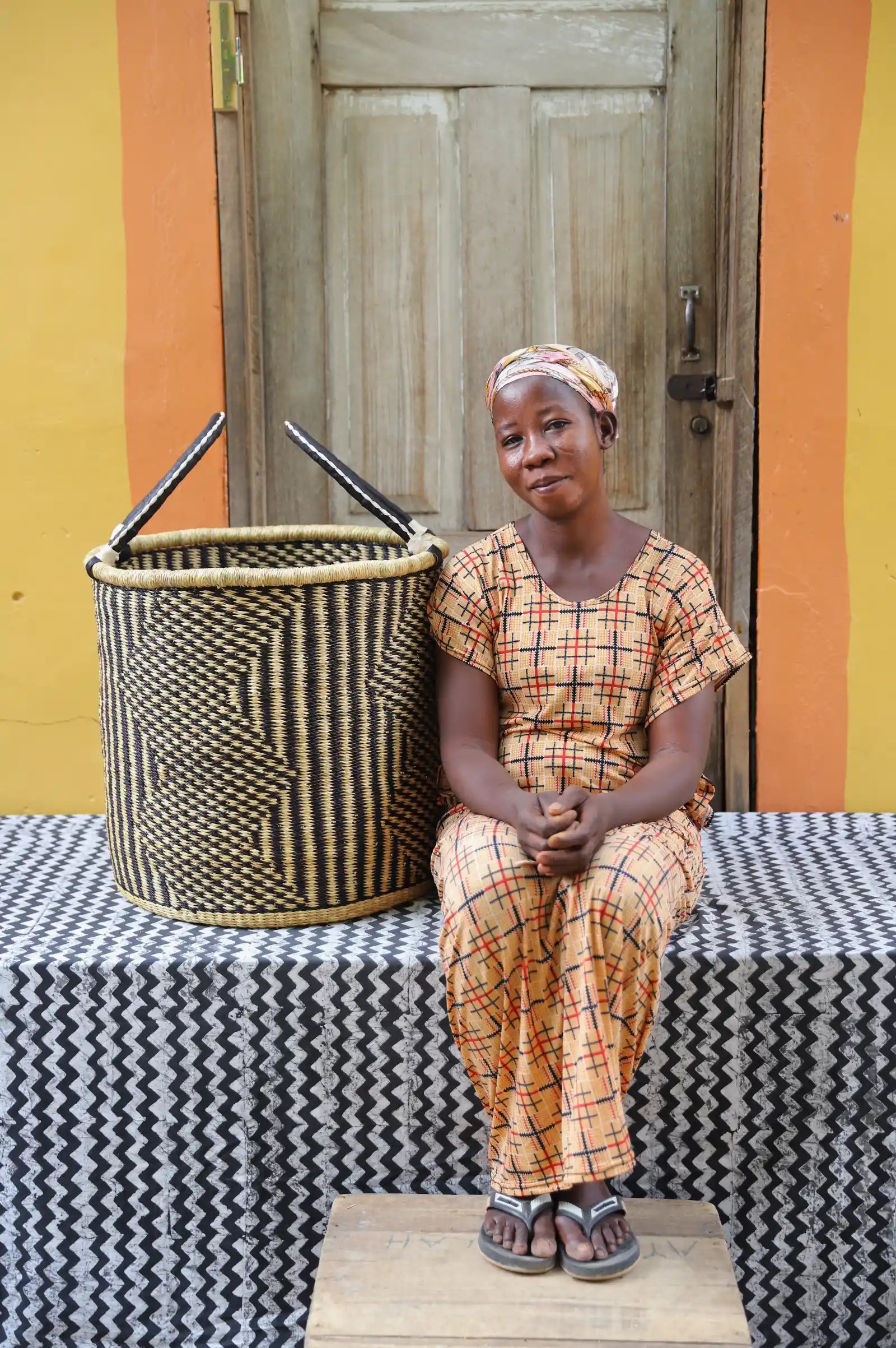 Open Laundry Basket (Large) by Vivian Akulembire