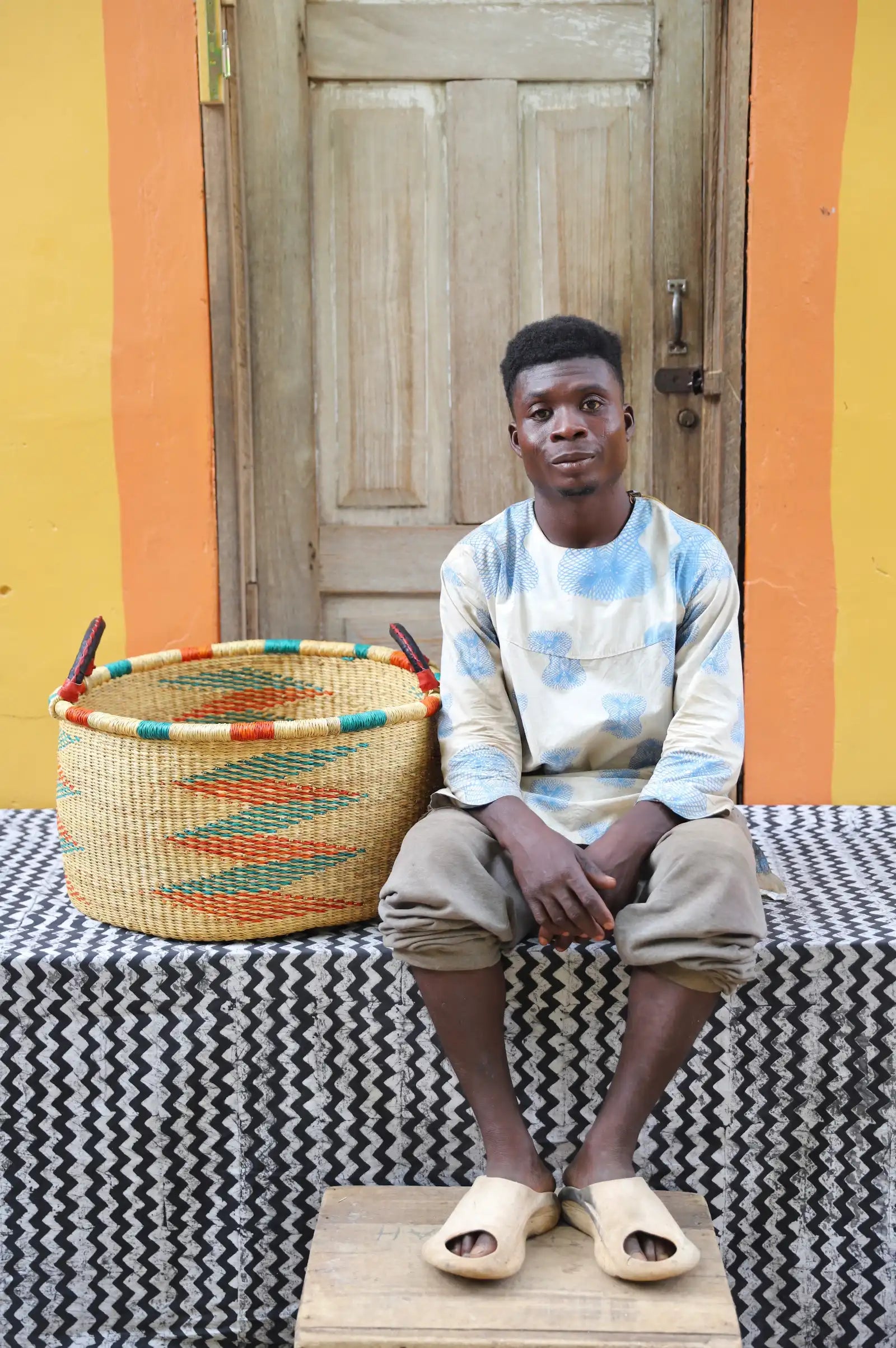 Woven Tub (Large) by Aberinga Nyaaba