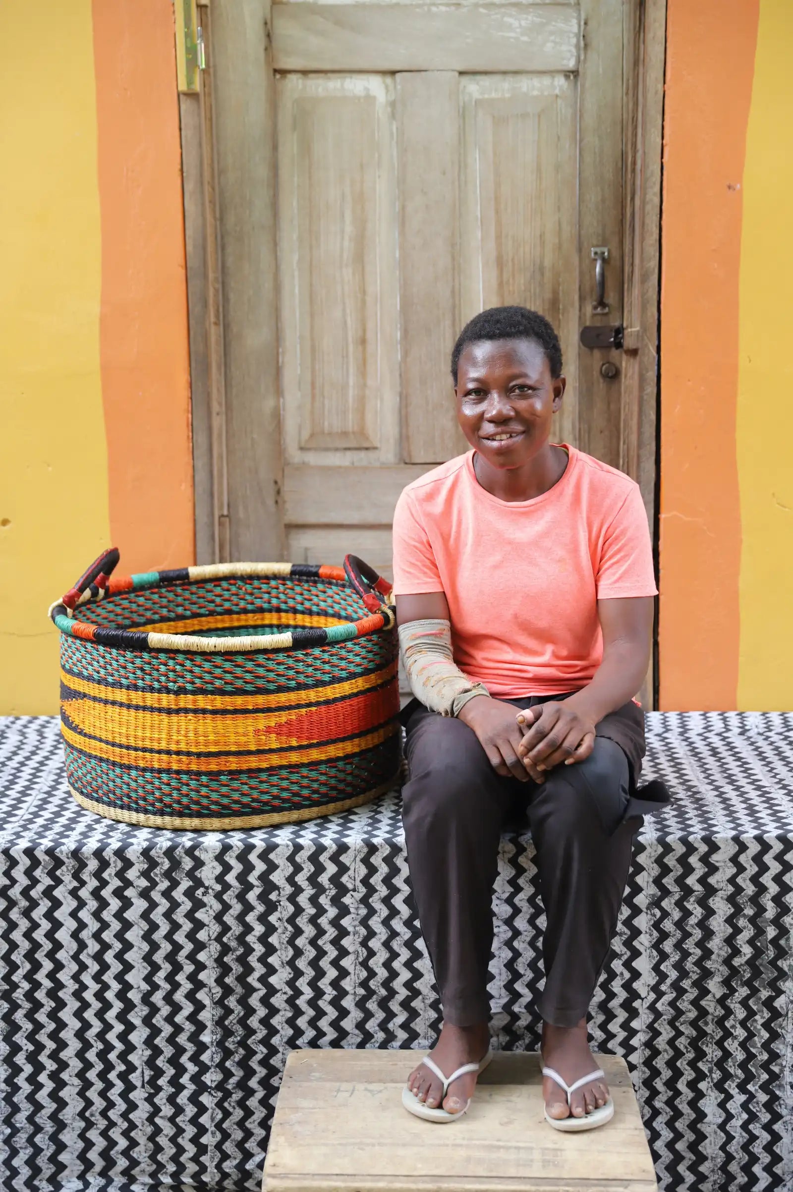 Woven Tub (Large) by Akansingamah Abuah