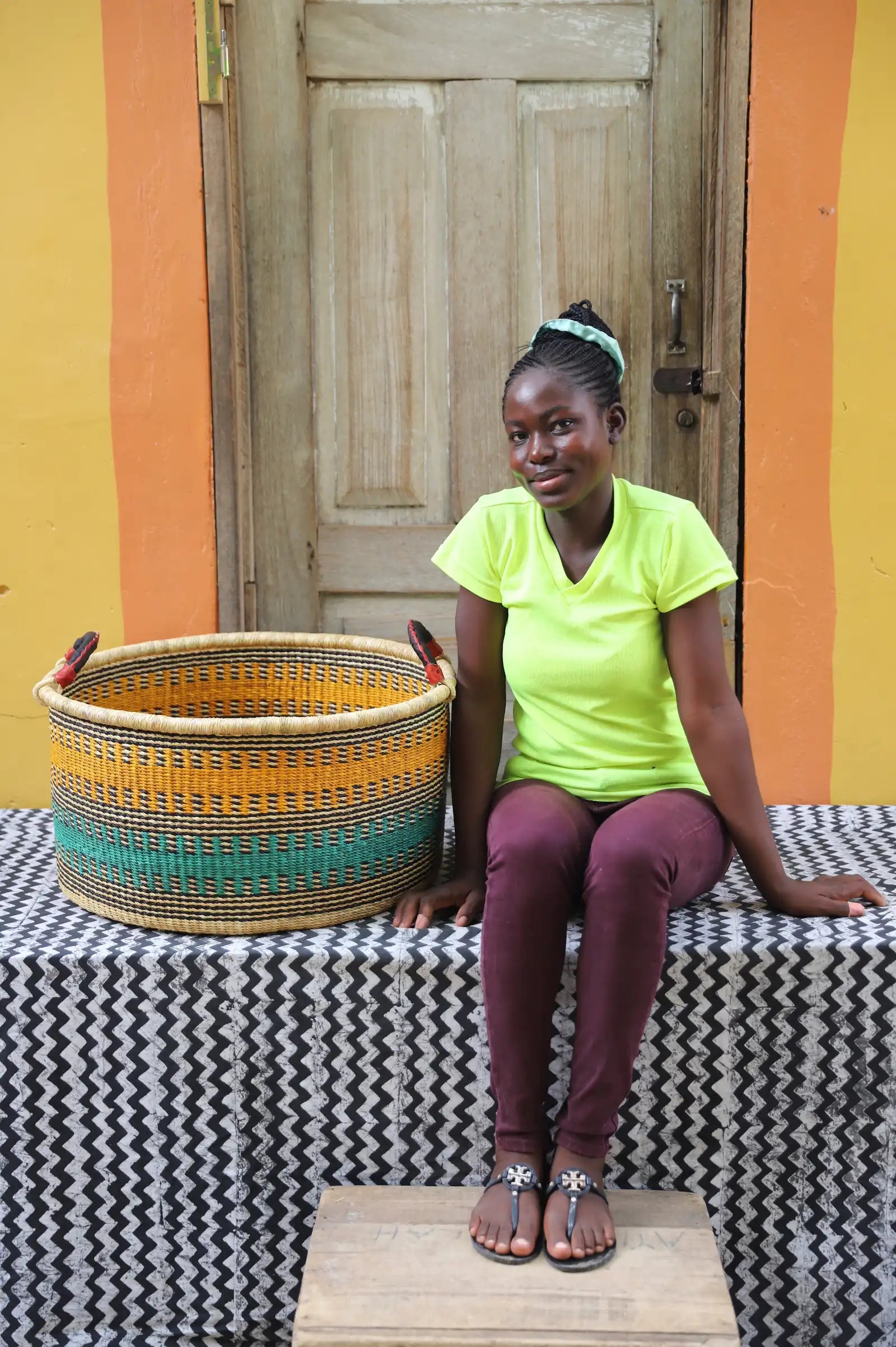 Woven Tub (Large) by Sarah Adolinaba