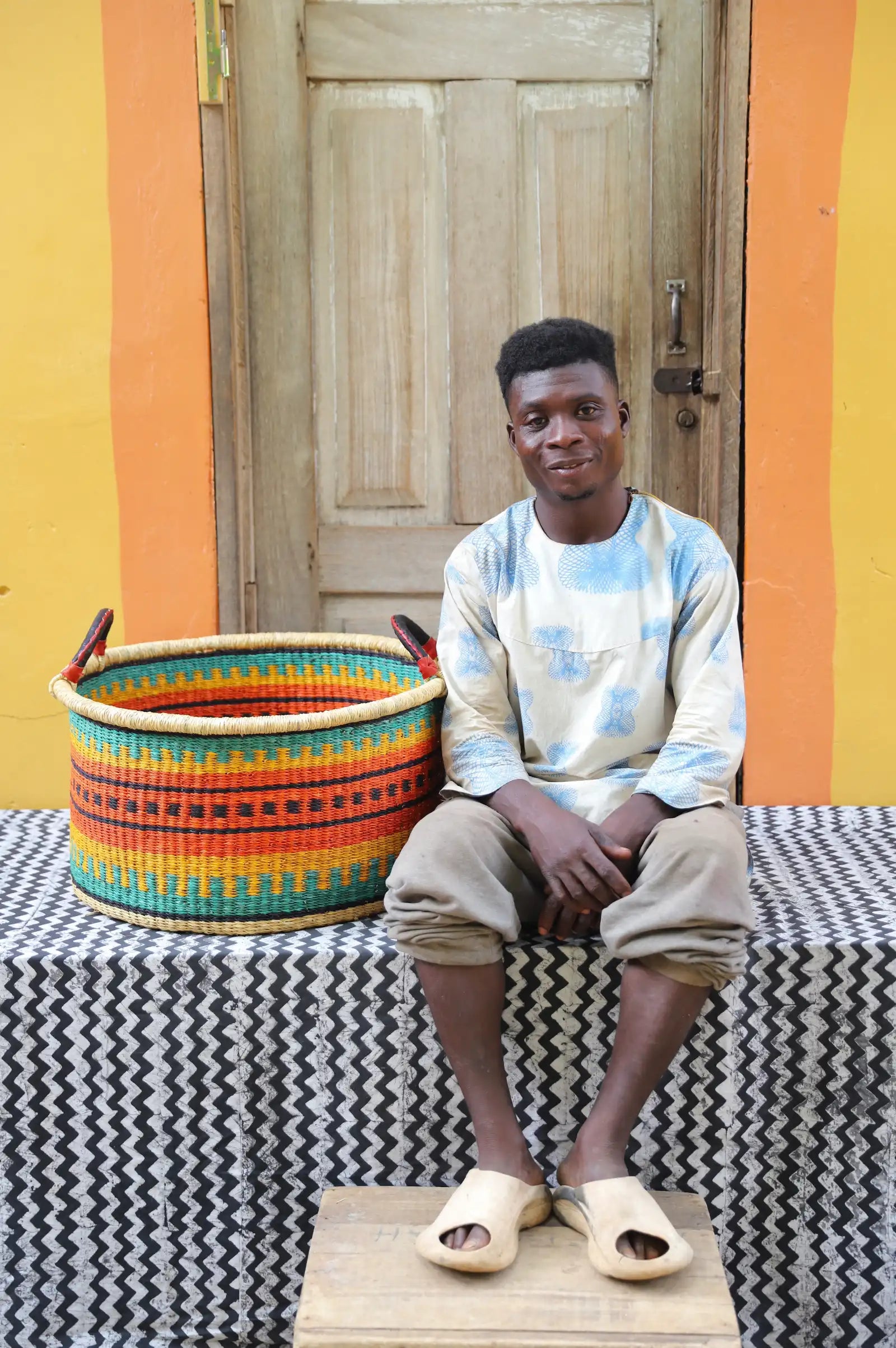 Woven Tub (Large) by Aberinga Nyaaba