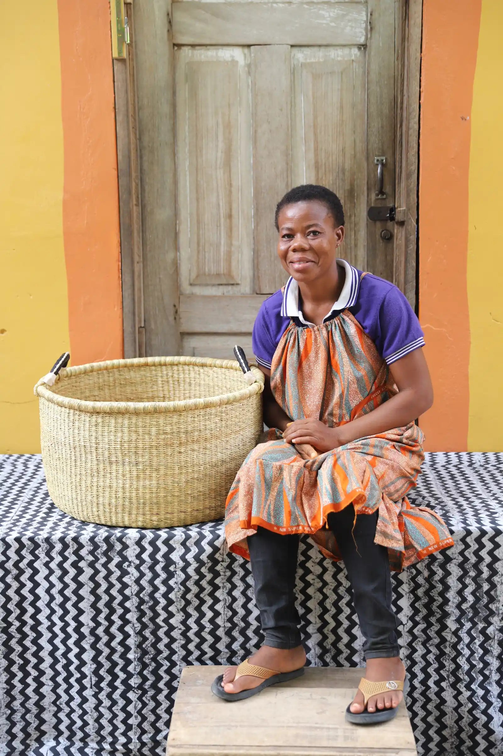 Woven Tub (Large) by Mary Aboya