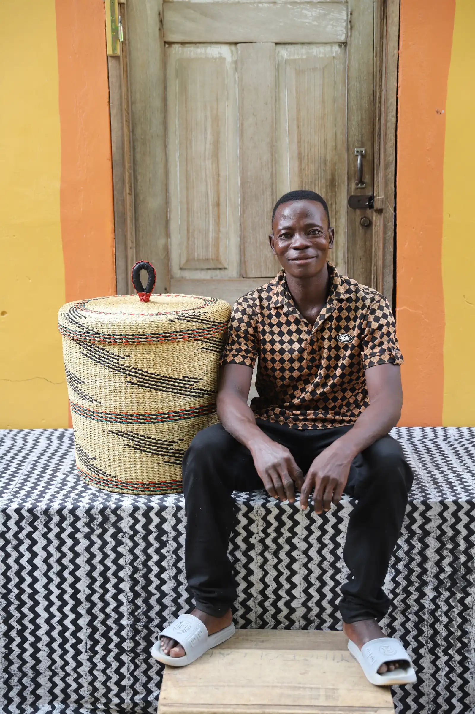 Lidded Laundry  Basket (Small) by Bright Amoore