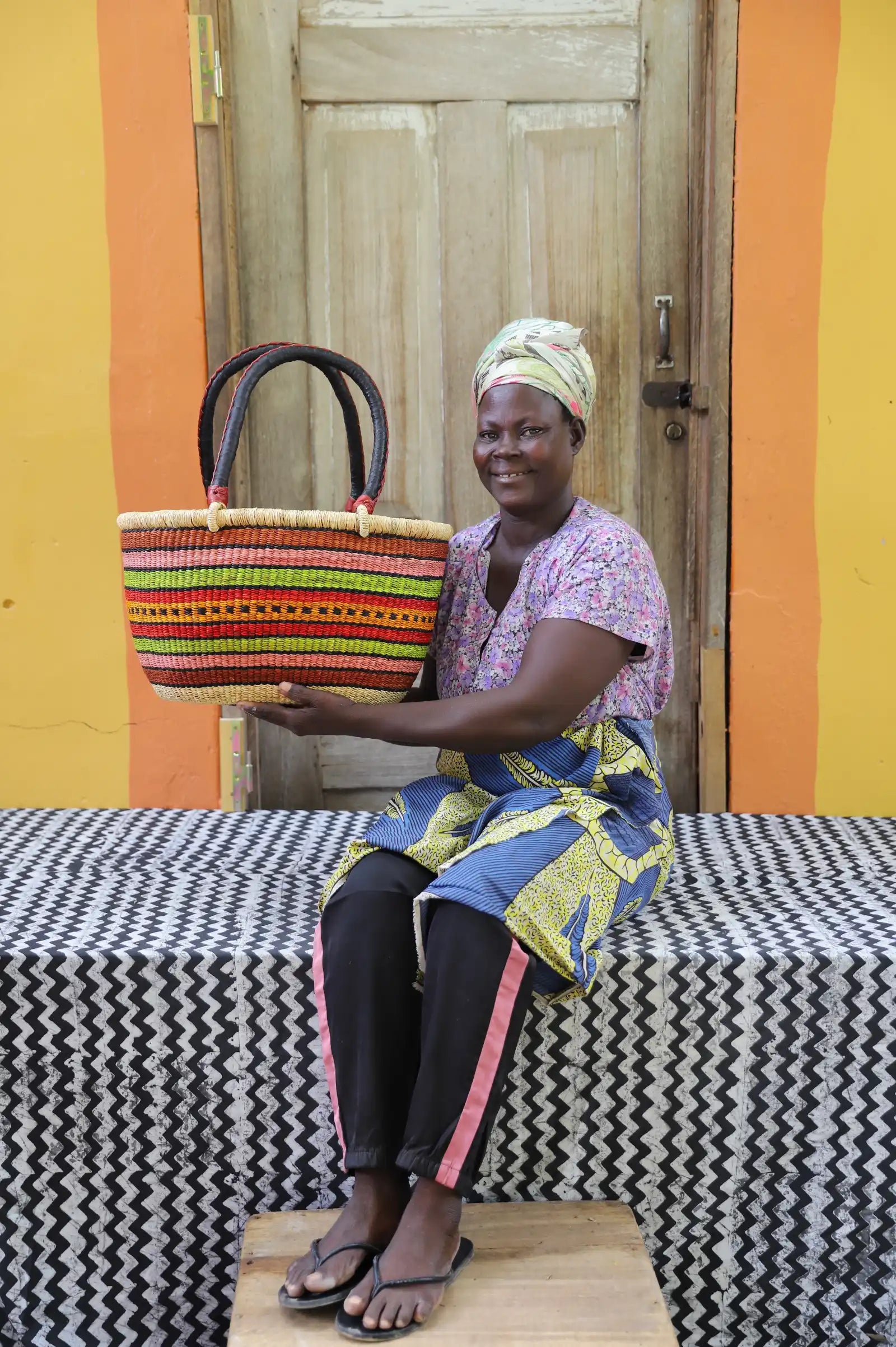 Oval Shopping Bag (Medium) by Nmabillah Akolgo