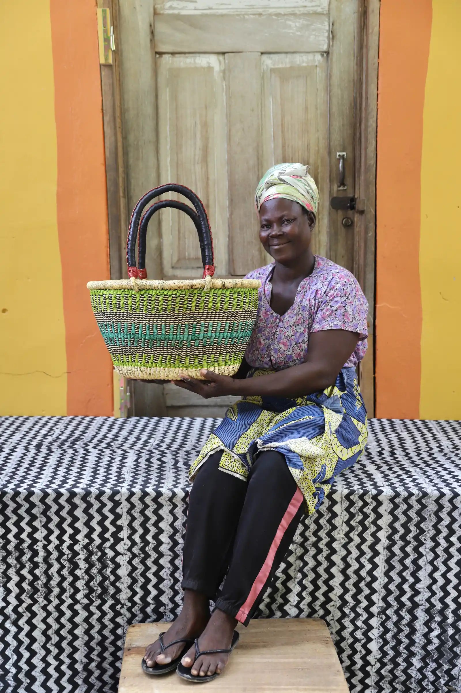 Oval Shopping Bag (Small) by Nmabillah Akolgo