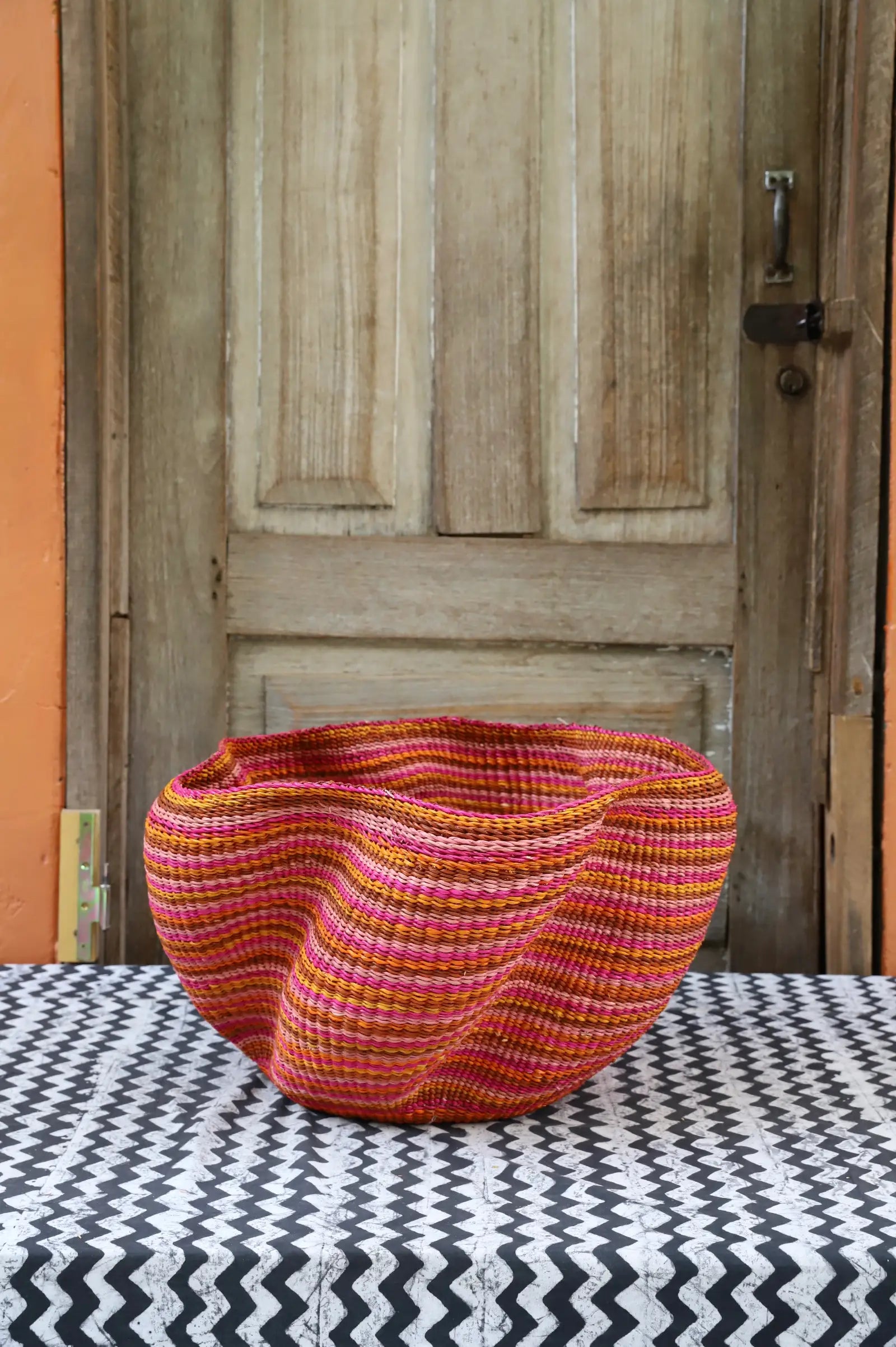 Pakurigo Wave Home  Décor Basket (Large) by Jennifer Abota