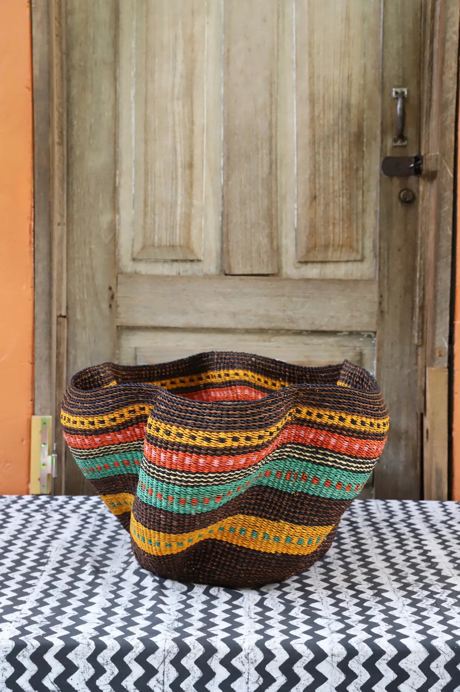 Pakurigo Wave Home  Décor Basket (Large) by Cynthia Ayariga