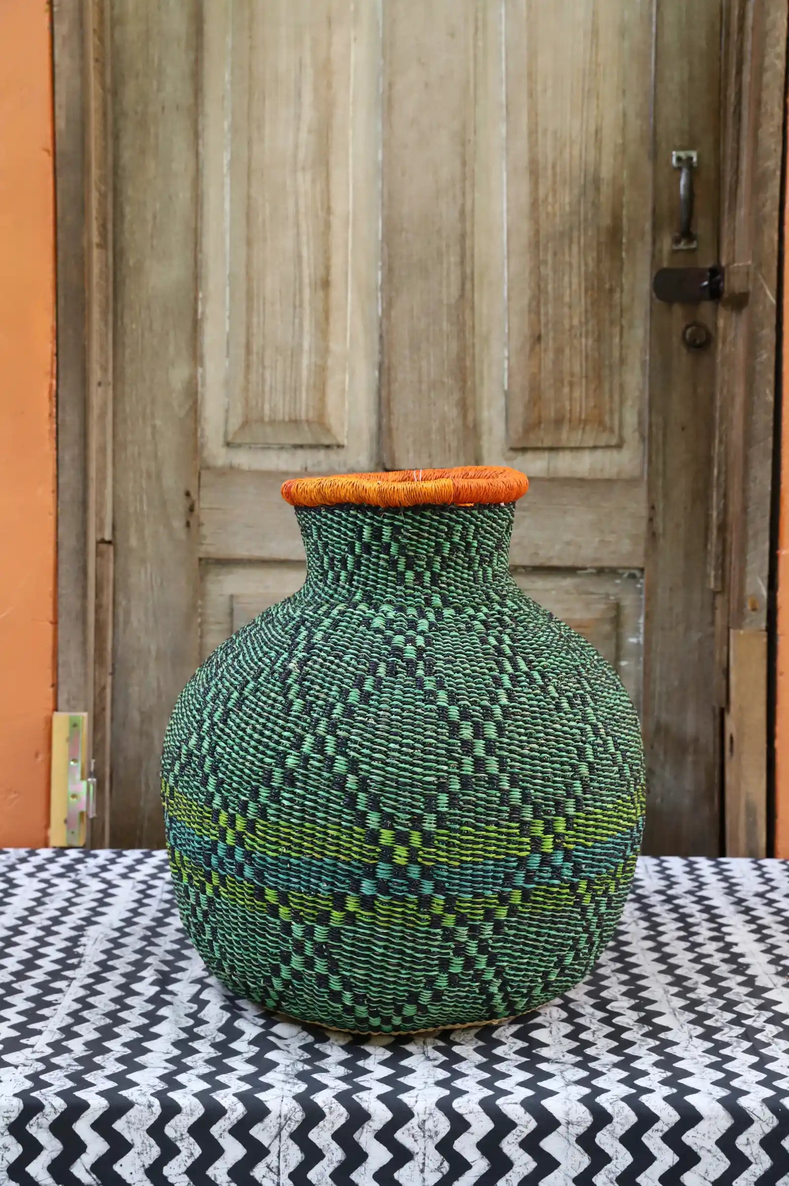 Jemima 10 Cows Dècor Basket (Large) by Gifty Adagaam