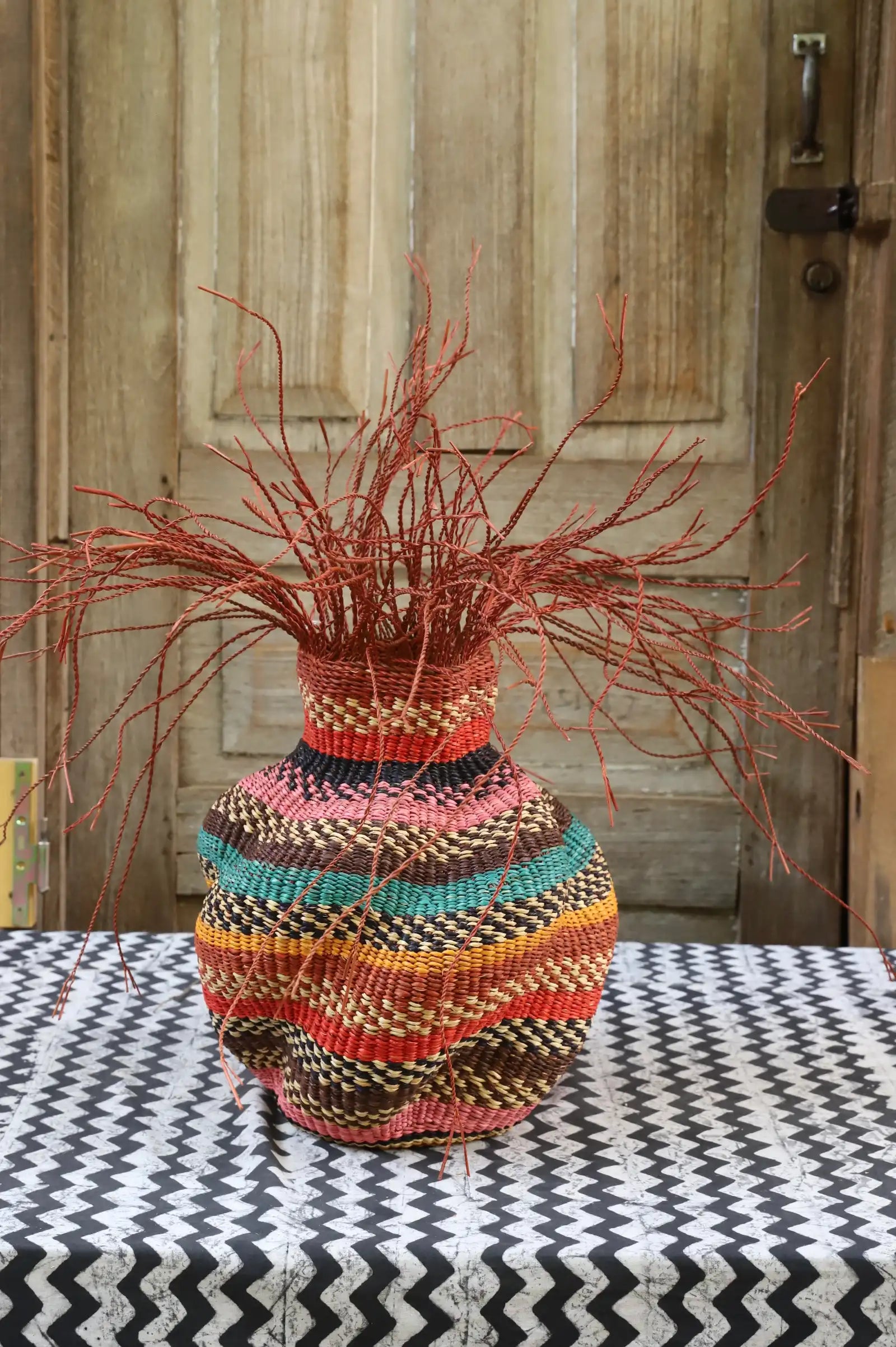 Tua-Tia (Baobab Tree) Art Basket (Tiny) by Agnes Azure