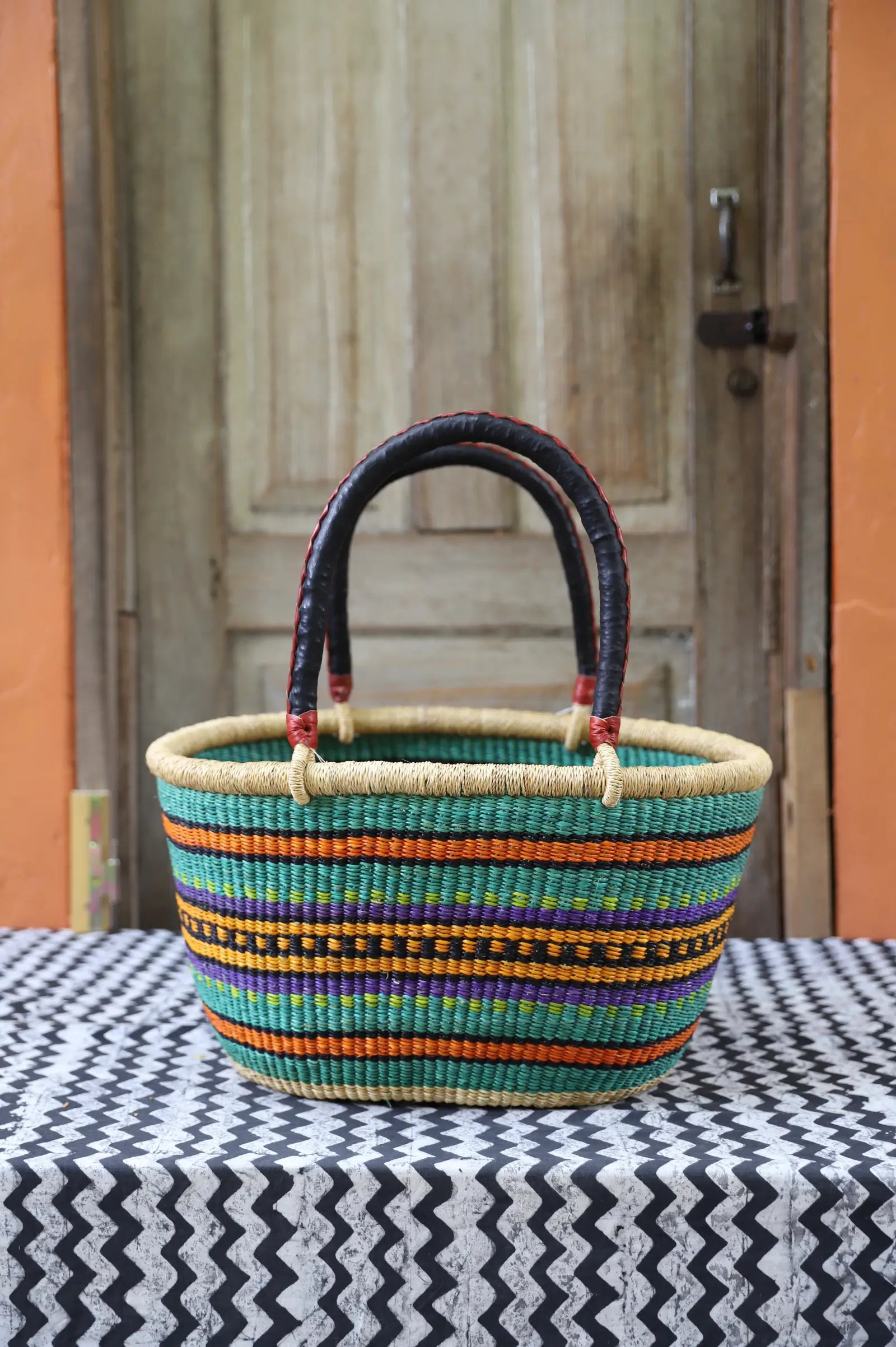 Oval Shopping Bag (Large) by Blessing Akunga
