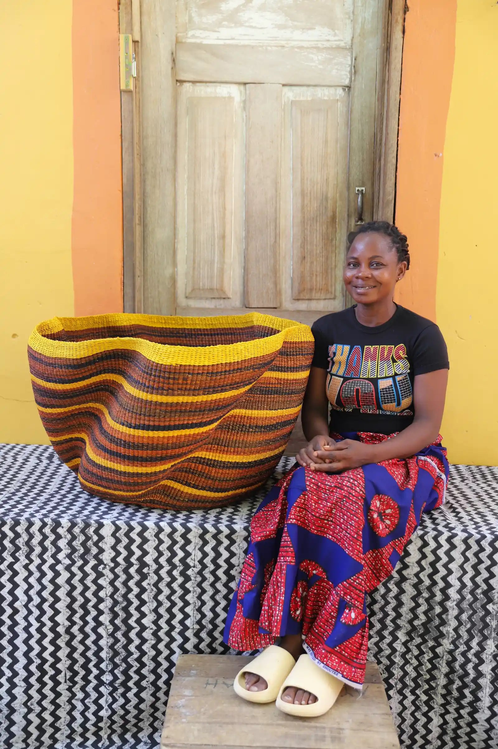 Giant Wave Art Basket by Azumah 