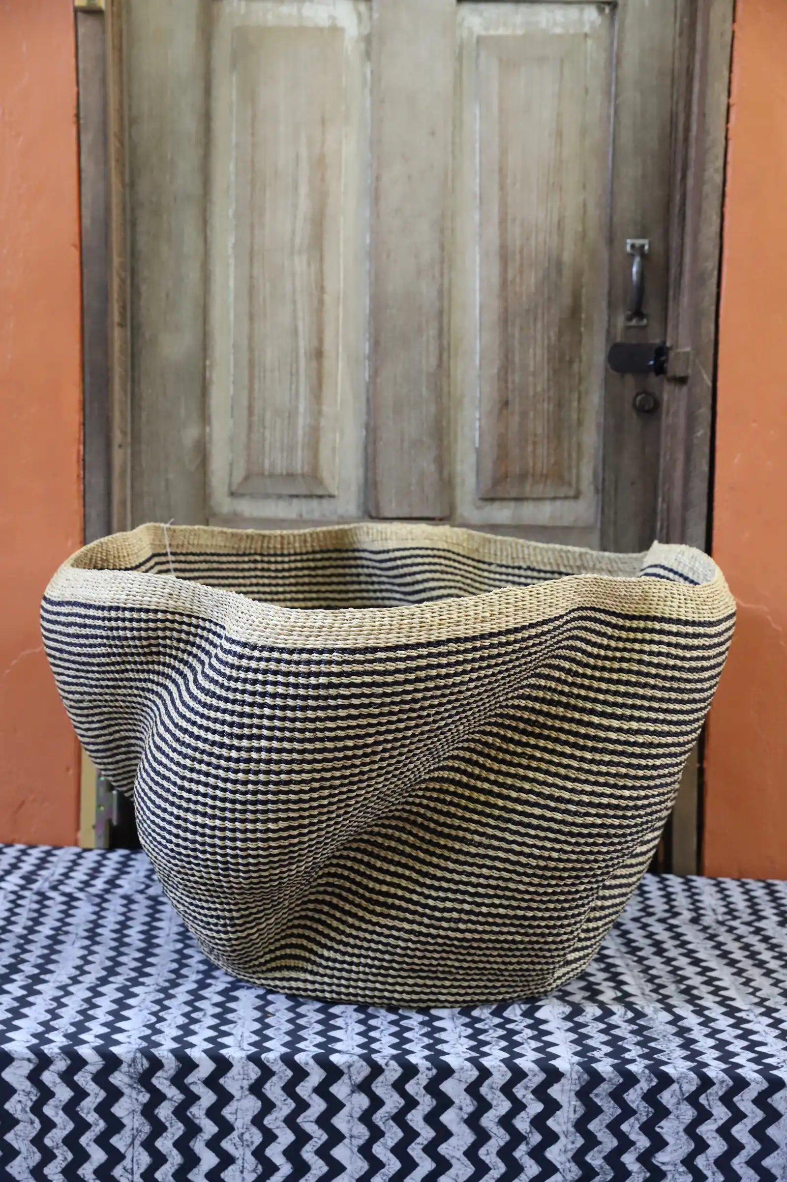 Giant Wave Art Basket by Ndita Agobka