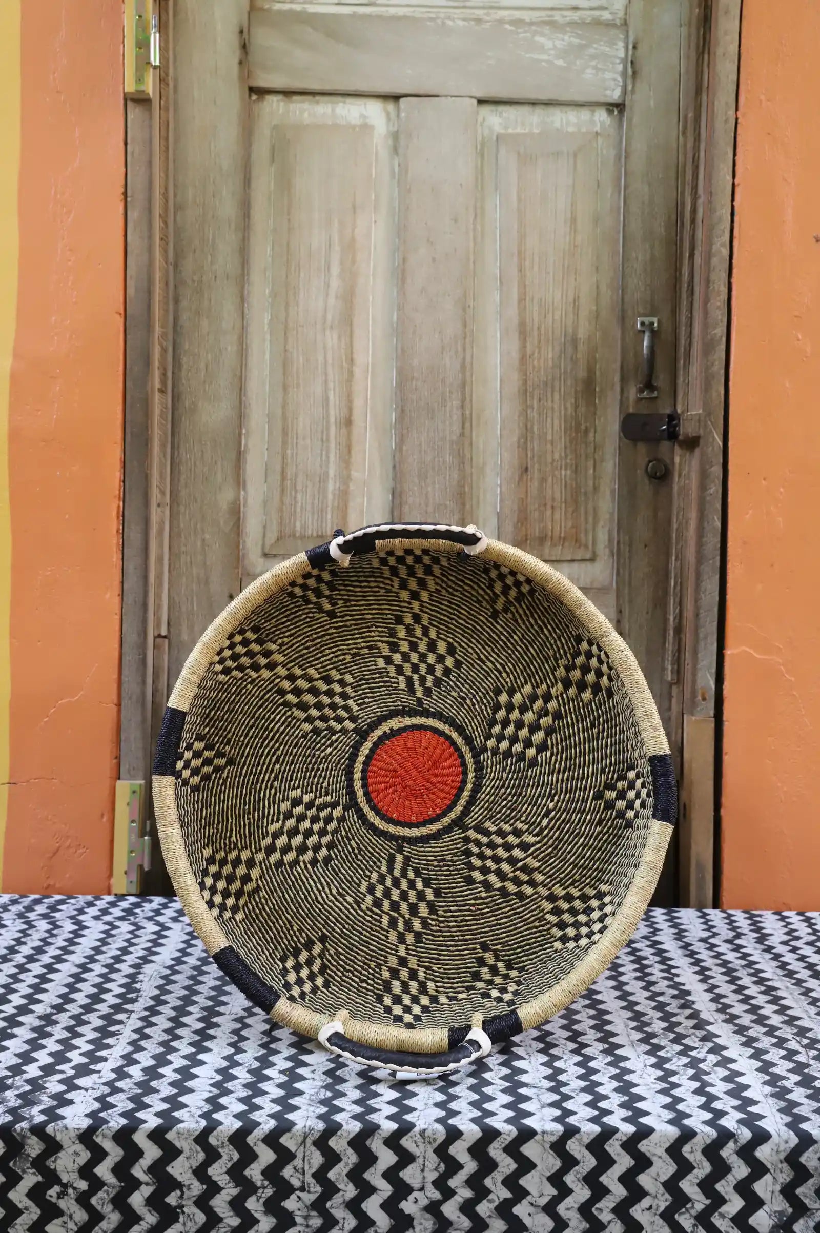 Woven Tray Wall Décor (Double Weave) (small) by Ayaamah Anaba