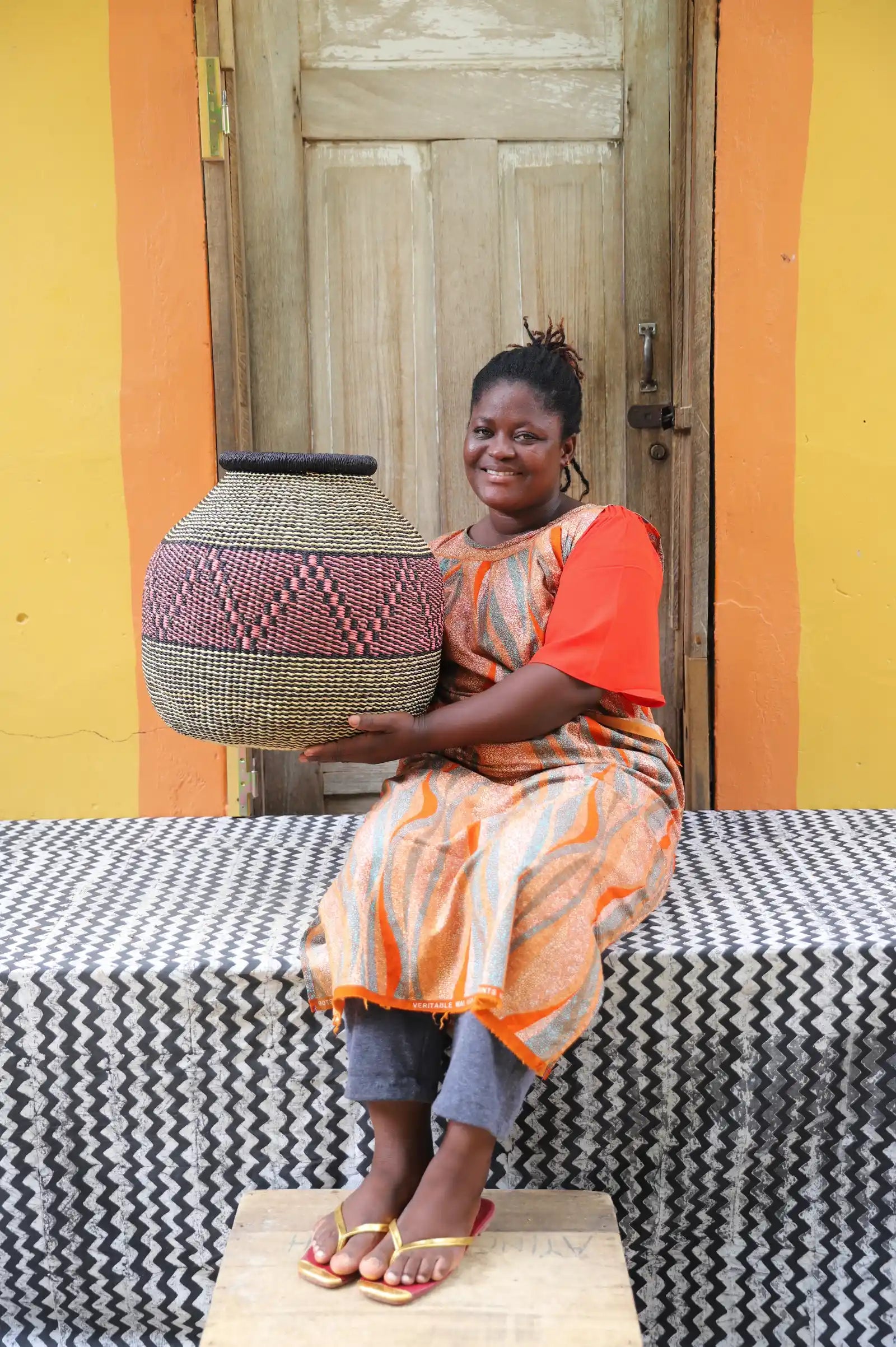Kenkia  Art  Basket by Mary Asoba