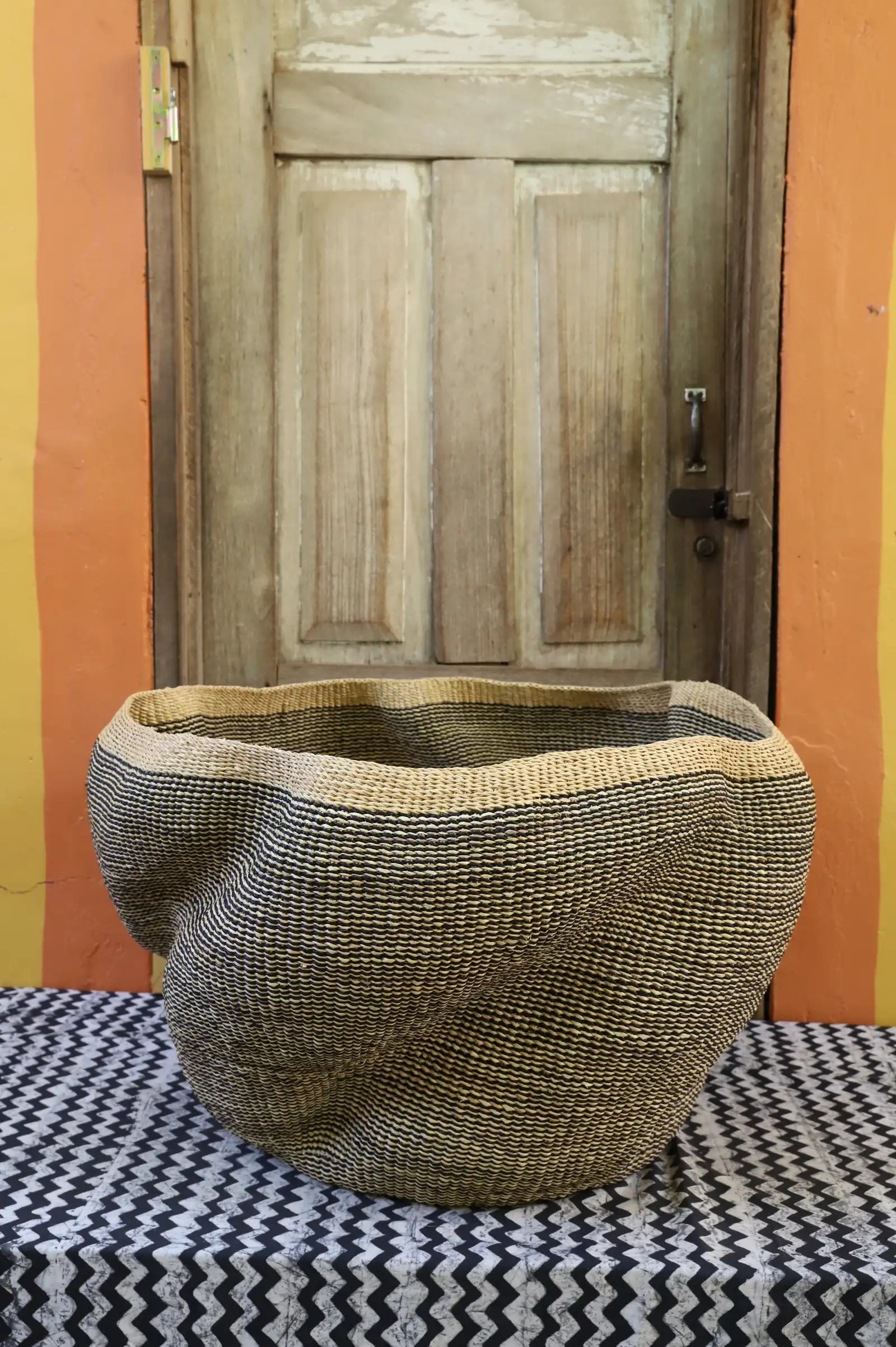 Giant Wave Art Basket by Ida Adigvom