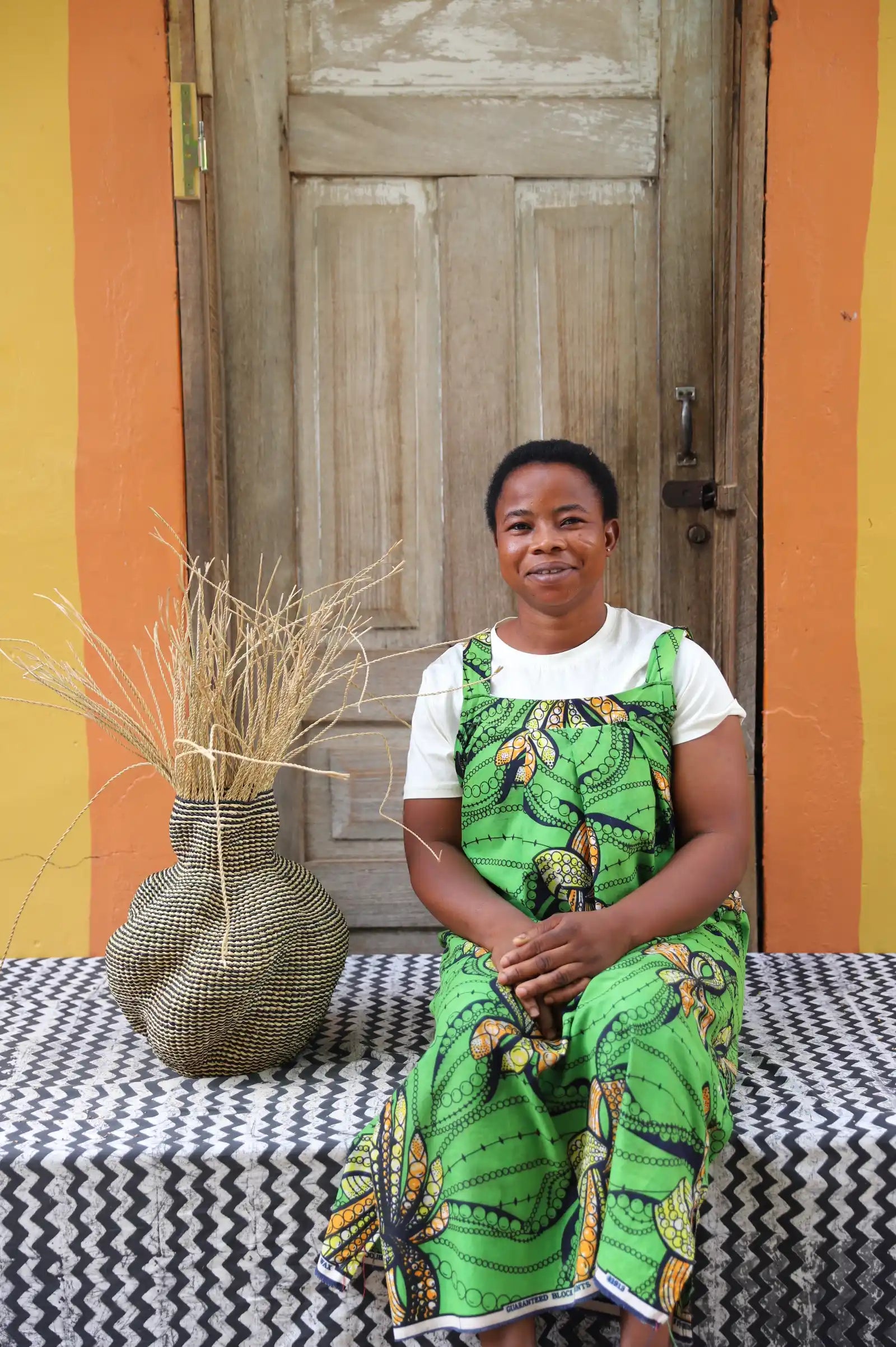 Tua-Tia (Baobab Tree) Art Basket (Tiny) by Grace Abisika