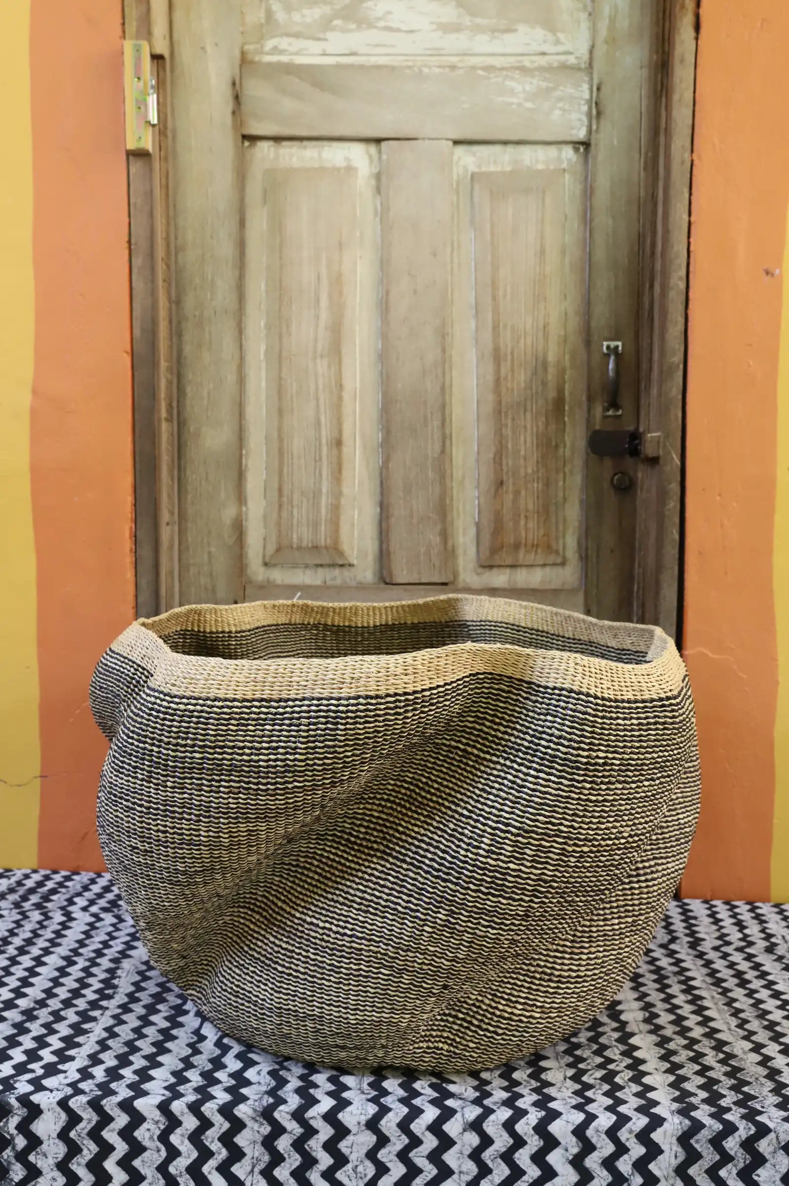 Giant Wave Art Basket by Ida Adigvom