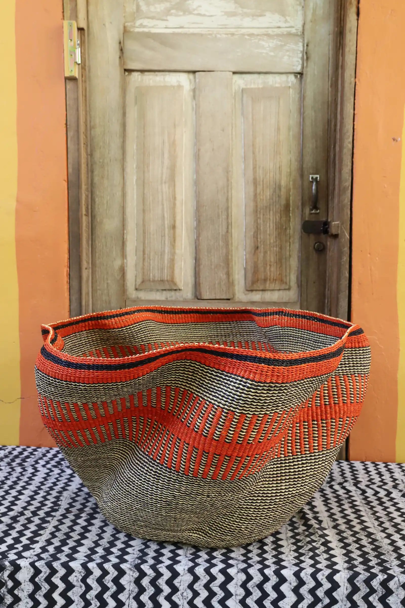 Giant Wave Art Basket by Nsohbillah Alagbona
