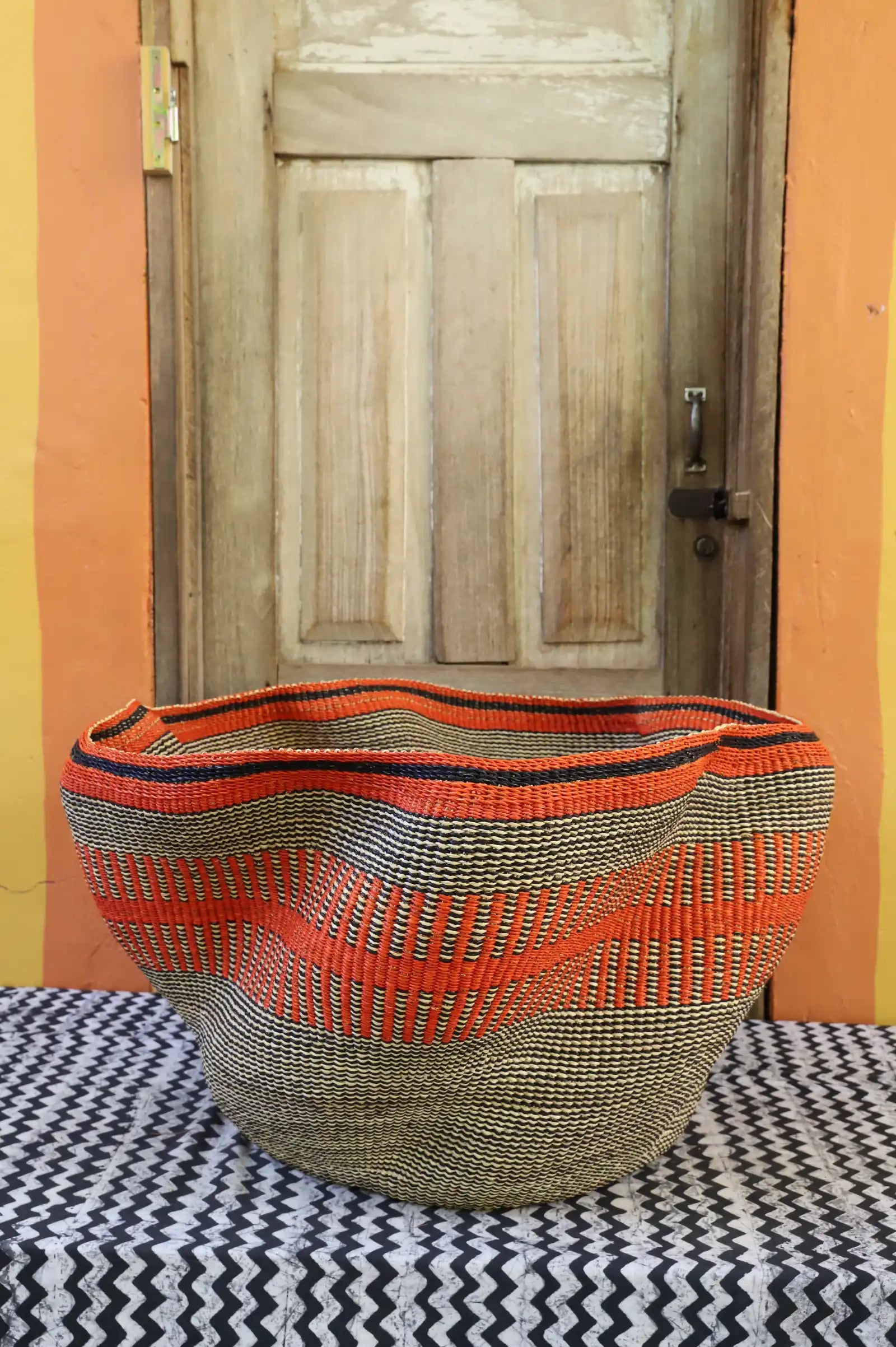 Giant Wave Art Basket by Nsohbillah Alagbona