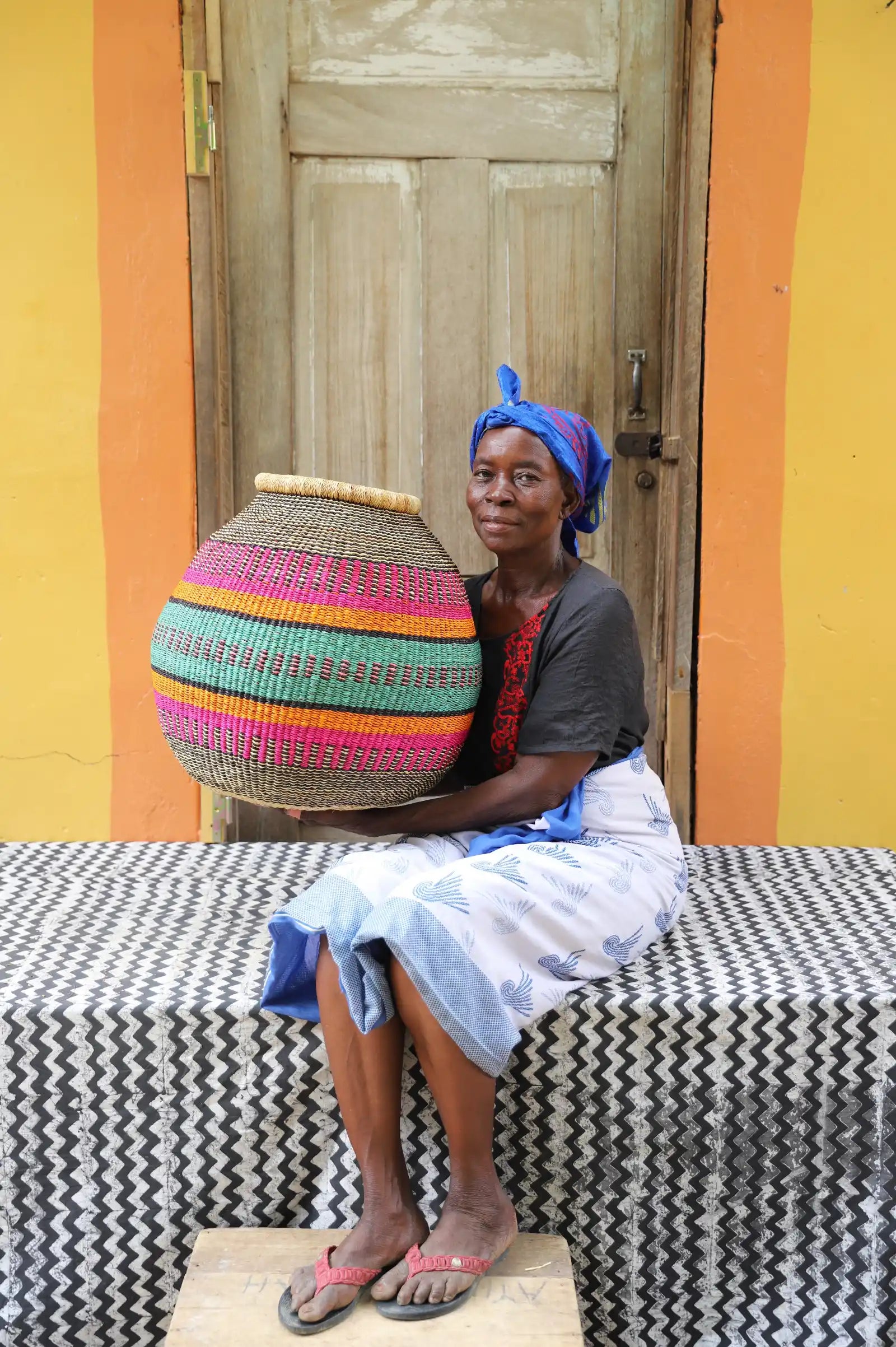 Kenkia  Art  Basket by Azupoka Nyaaba