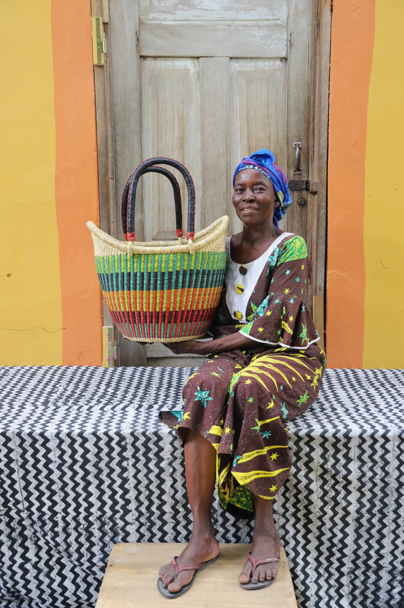 Nyariga Shopping Basket (Large) by Azupoka Nyaaba