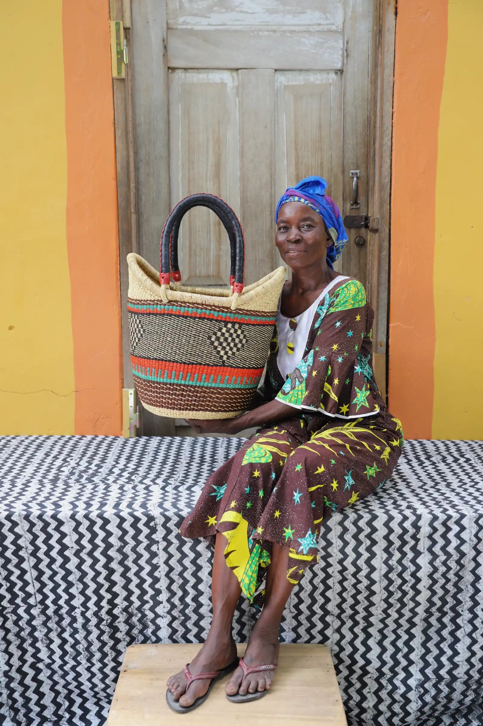 Nyariga Shopping Basket (Large) by Azupoka Nyaaba