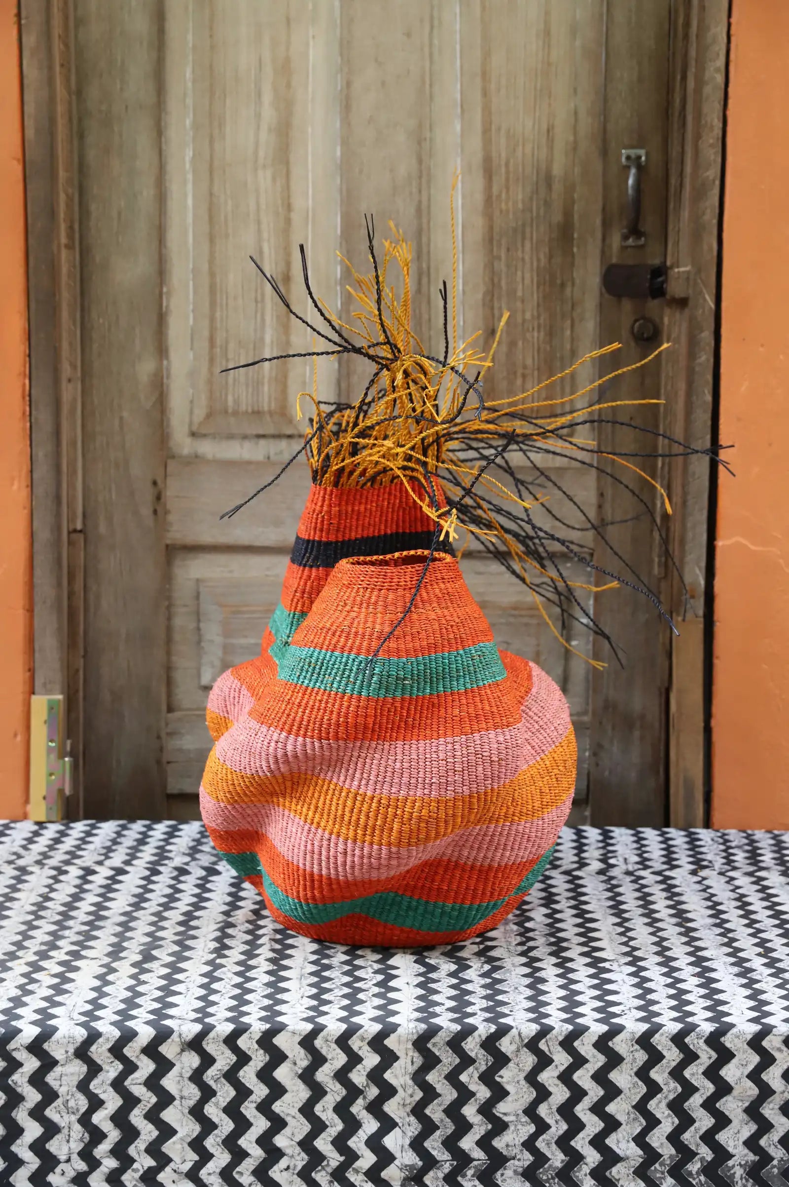 Woman and Man Art Basket (Small) Joyce Adagaam