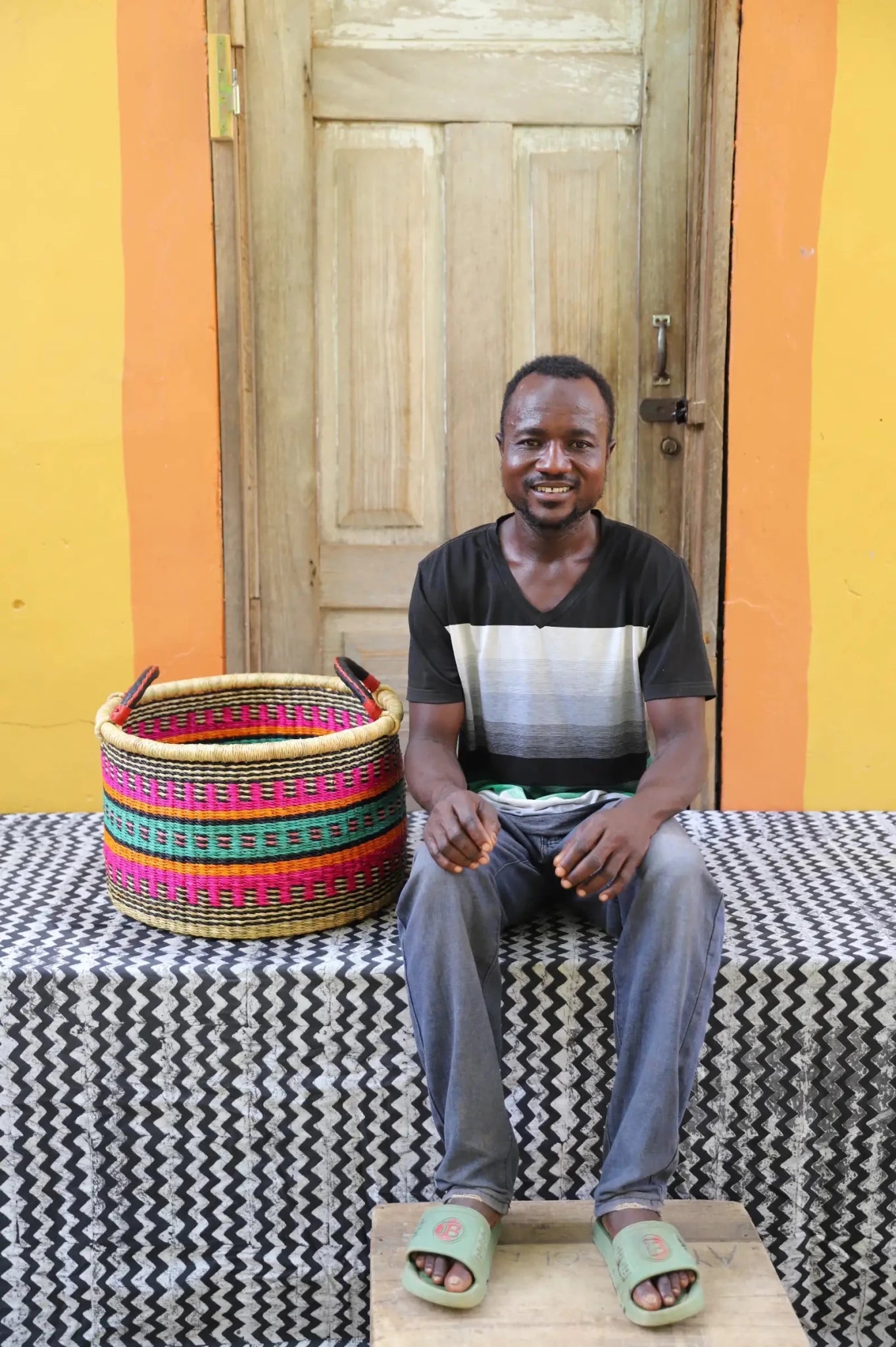 Woven Tub (Small) Handwoven in Ghana